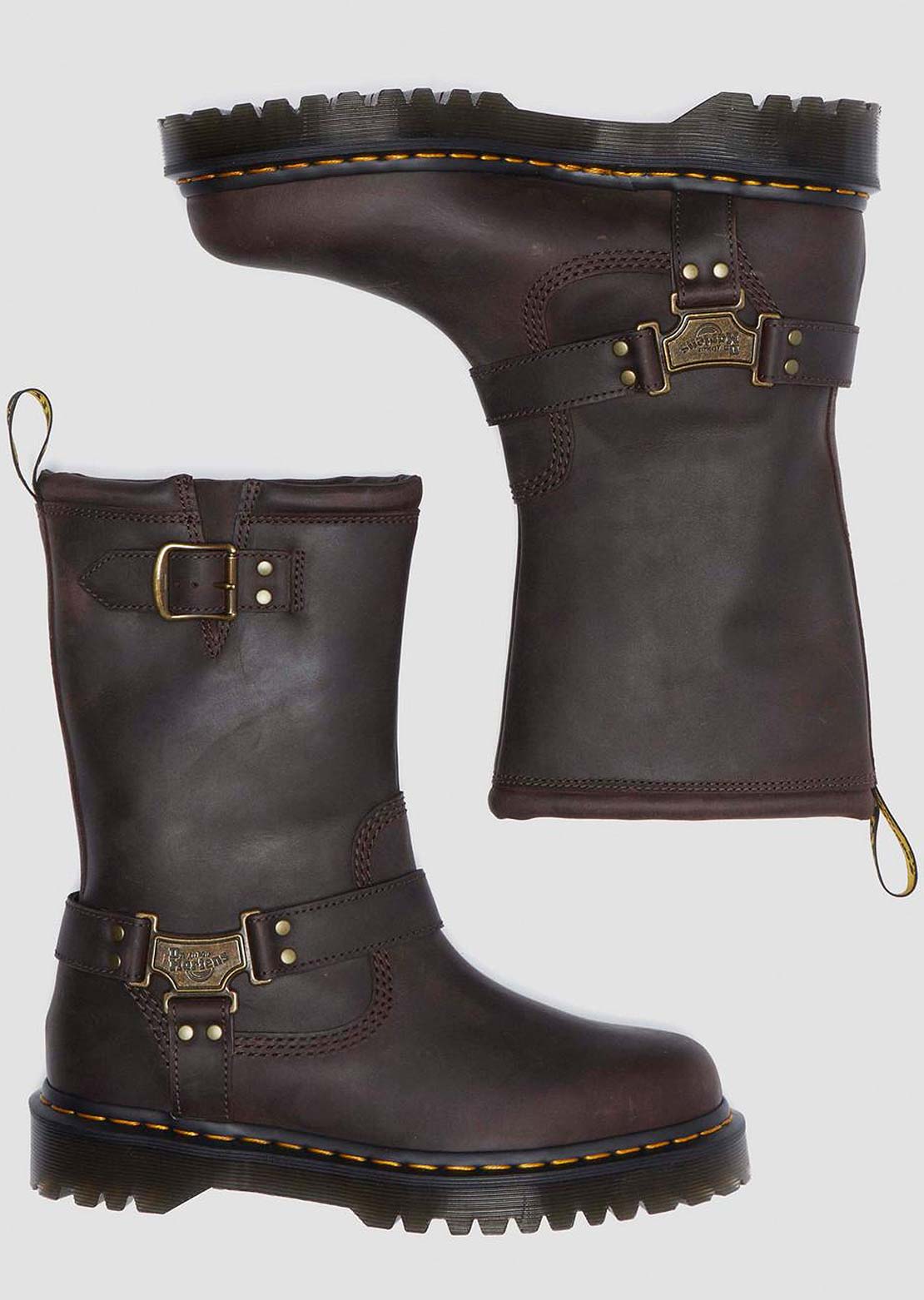 Dr.Martens Women's Anistone Hi Pull On Boots Dark Brown