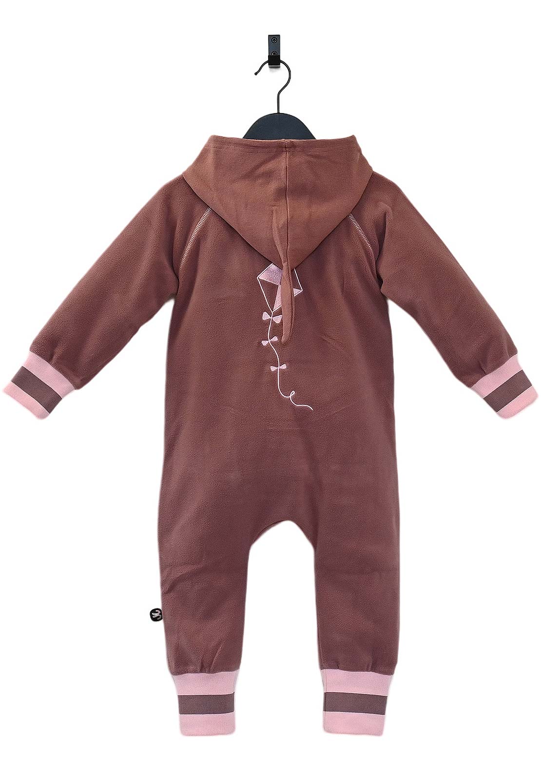 Ducksday Junior Fleece Onesie Dark Rose/Pink