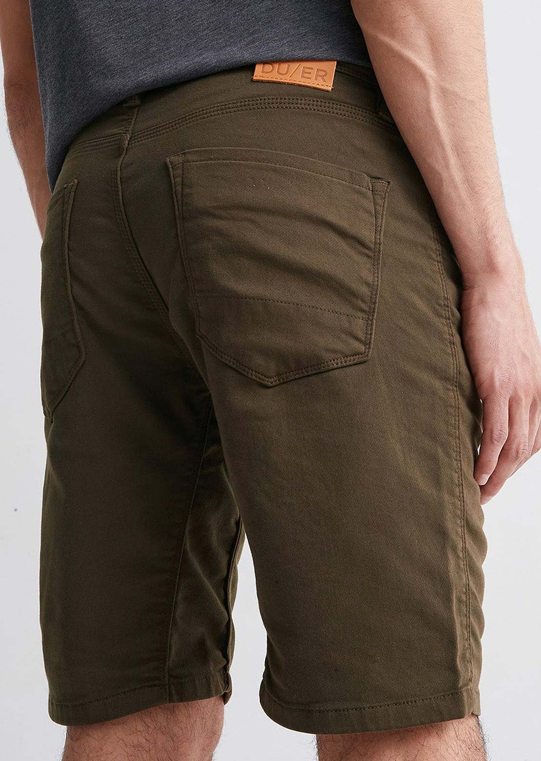 DUER Men&#39;s No Sweat Slim Shorts Army Green