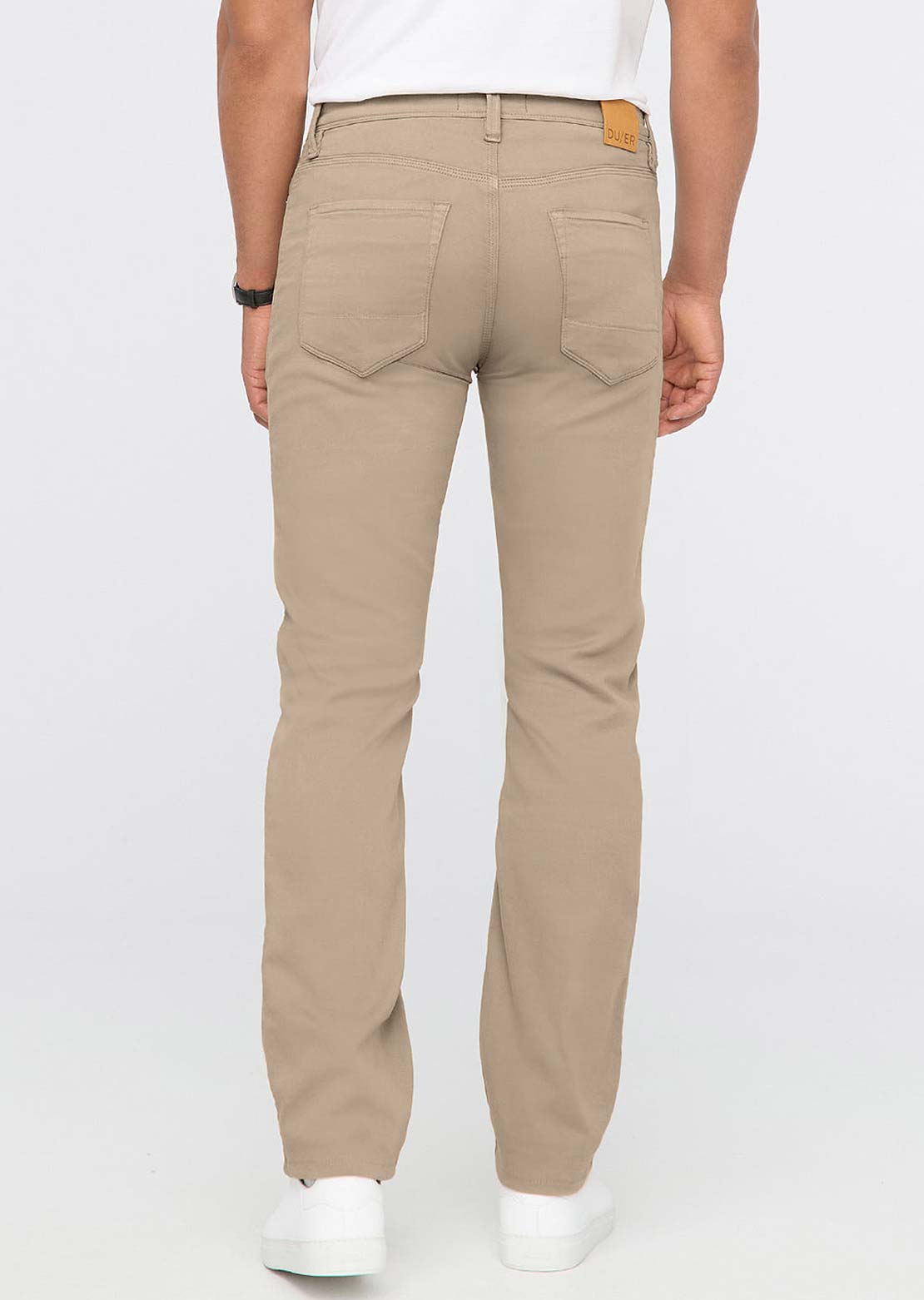 DUER Men's No Sweat Straight Pants Desert Khaki