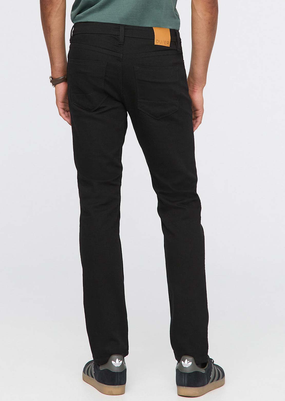 DUER Men's Performance Denim Slim Pants Black Midnight