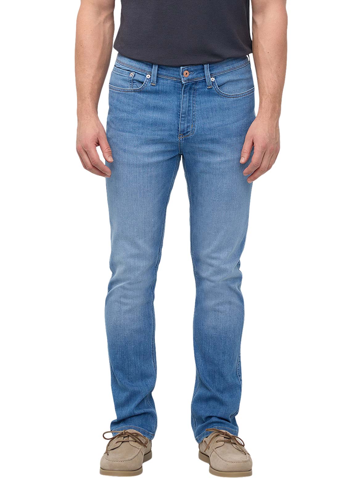 DUER Men's Performance Denim Slim Straight Pants Blue Ridge