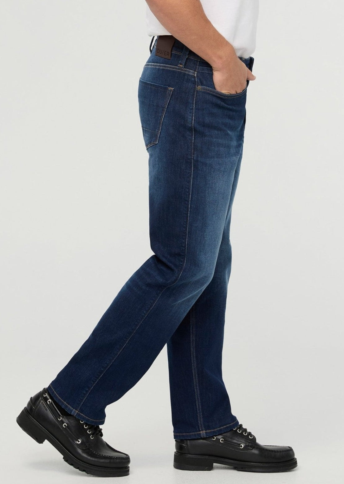 DUER Men's Performance Denim+ Straight Pants Heritage Indigo