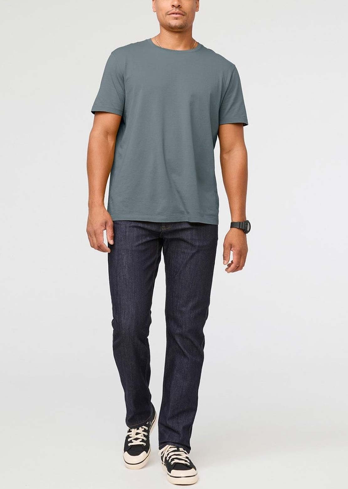 DUER Men's PurePima T-Shirt Stone Blue
