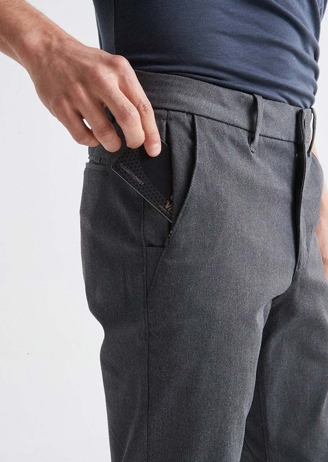 DUER Men&#39;s Smart Stretch Slim Trousers Charcoal Heather
