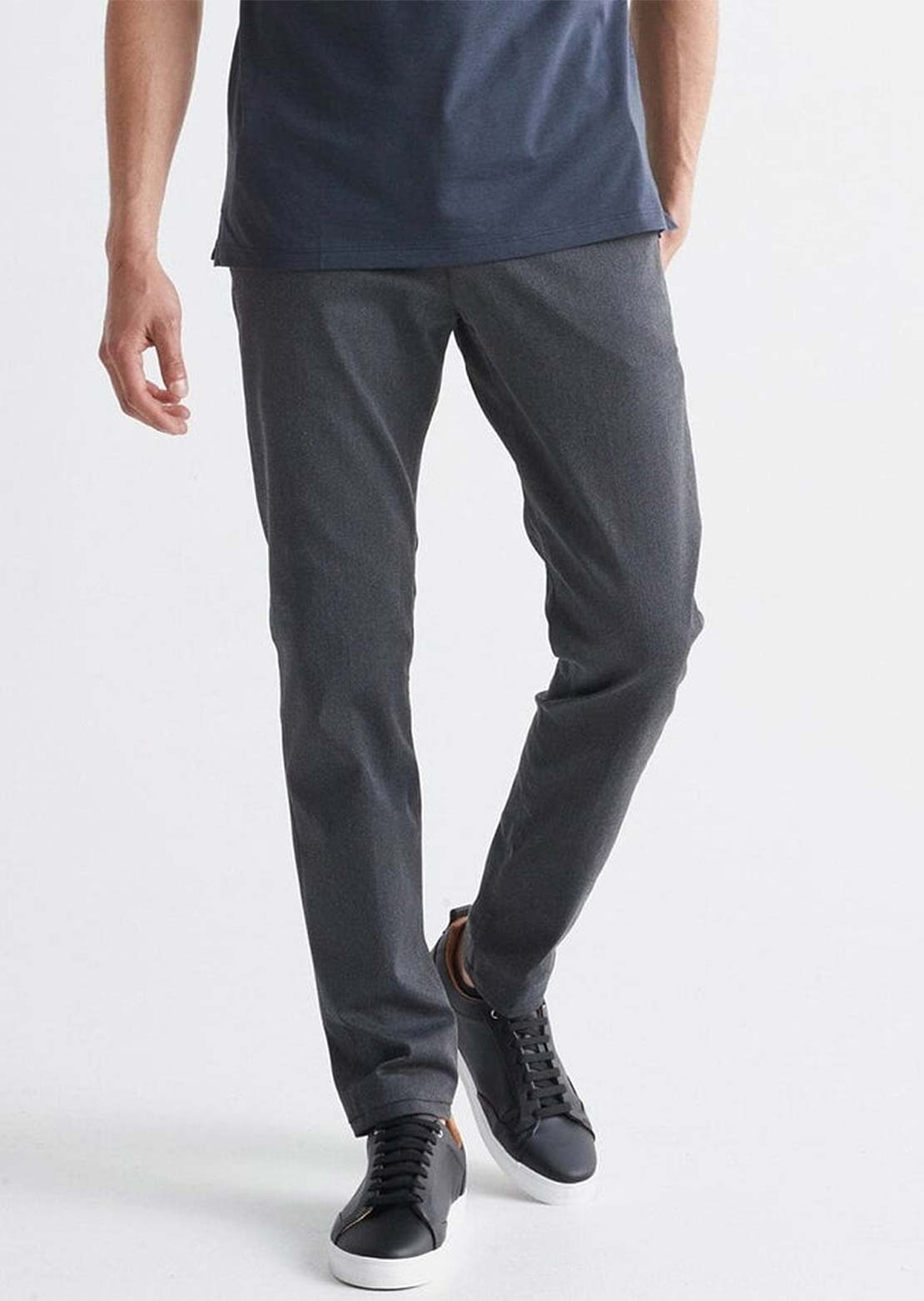 DUER Men&#39;s Smart Stretch Slim Trousers Charcoal Heather
