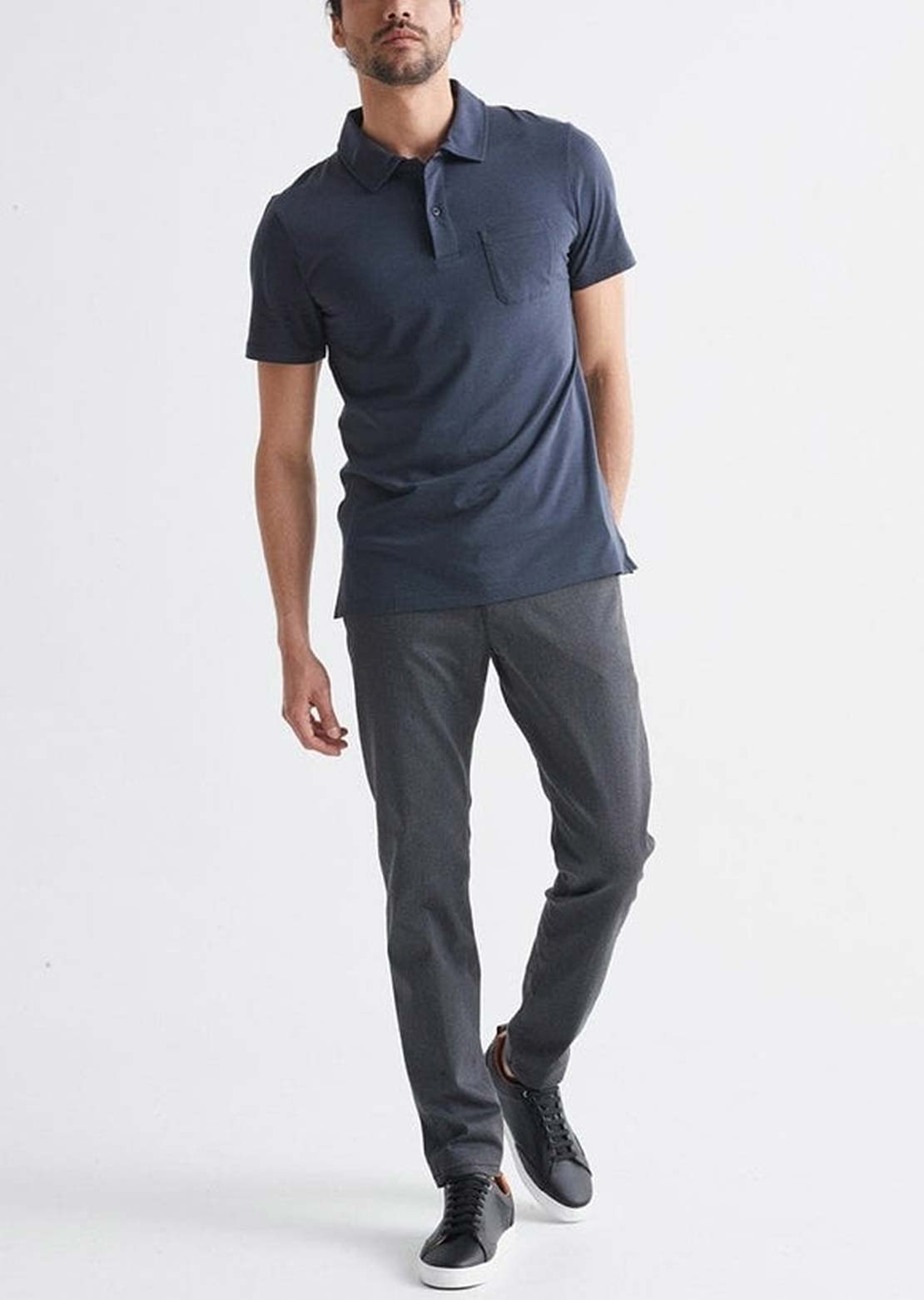DUER Men&#39;s Smart Stretch Slim Trousers Charcoal Heather
