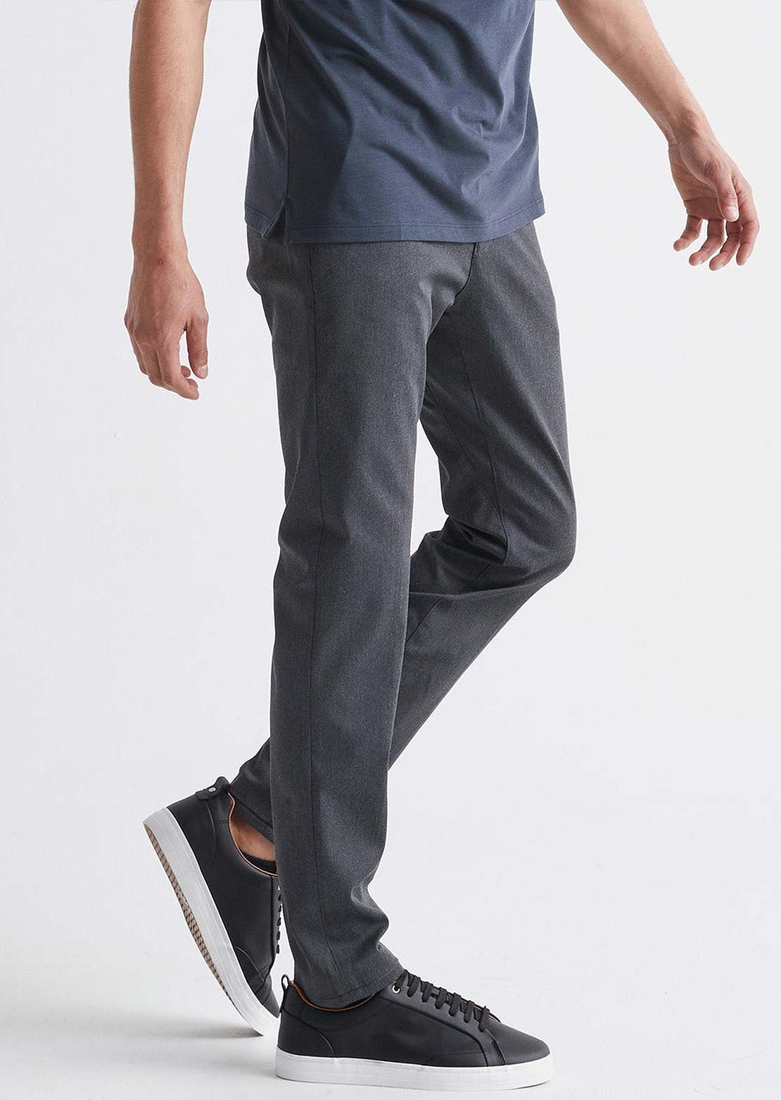 DUER Men&#39;s Smart Stretch Slim Trousers Charcoal Heather