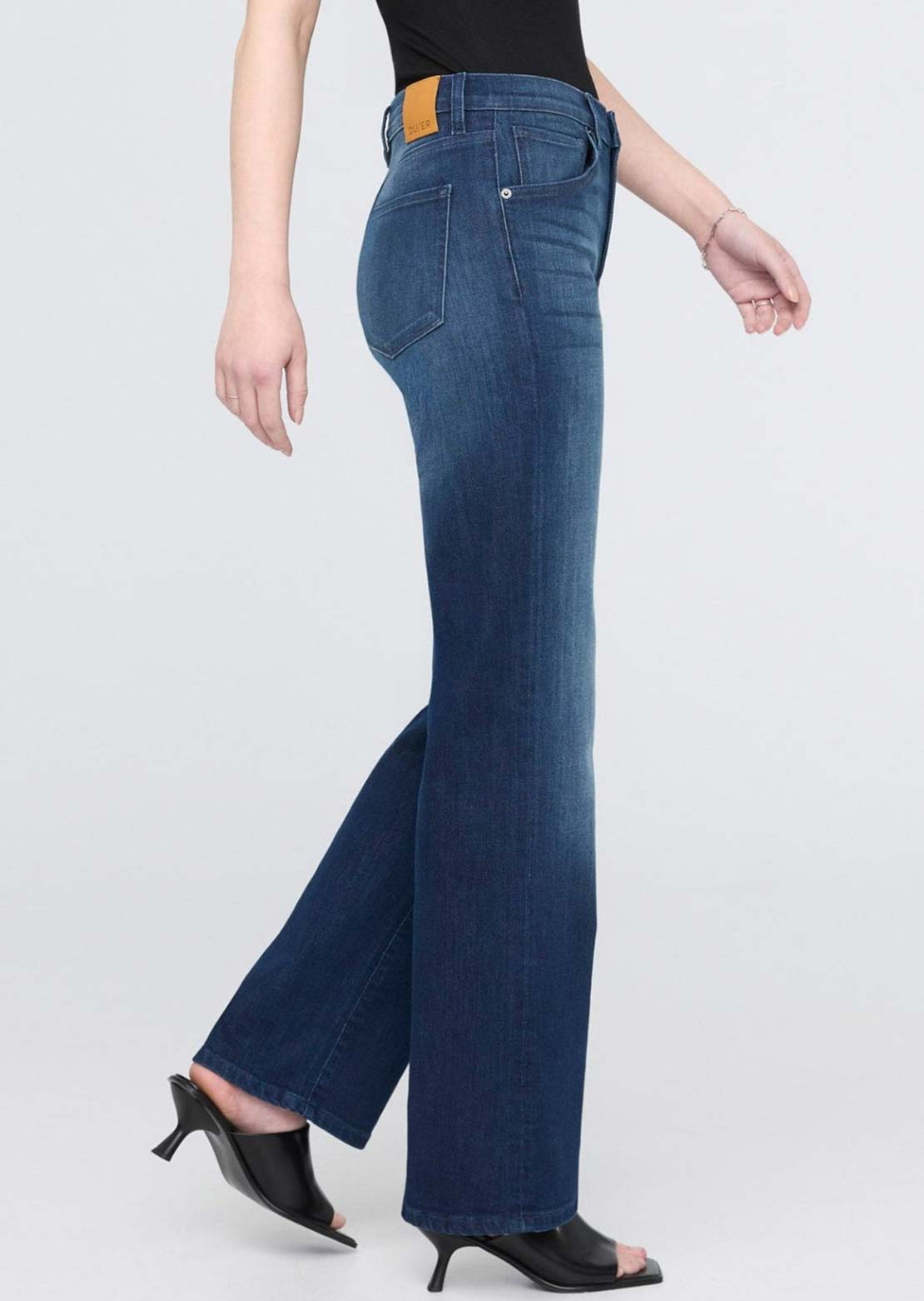 DUER Women's Performance Denim+ High Rise Straight Pants Moonlight
