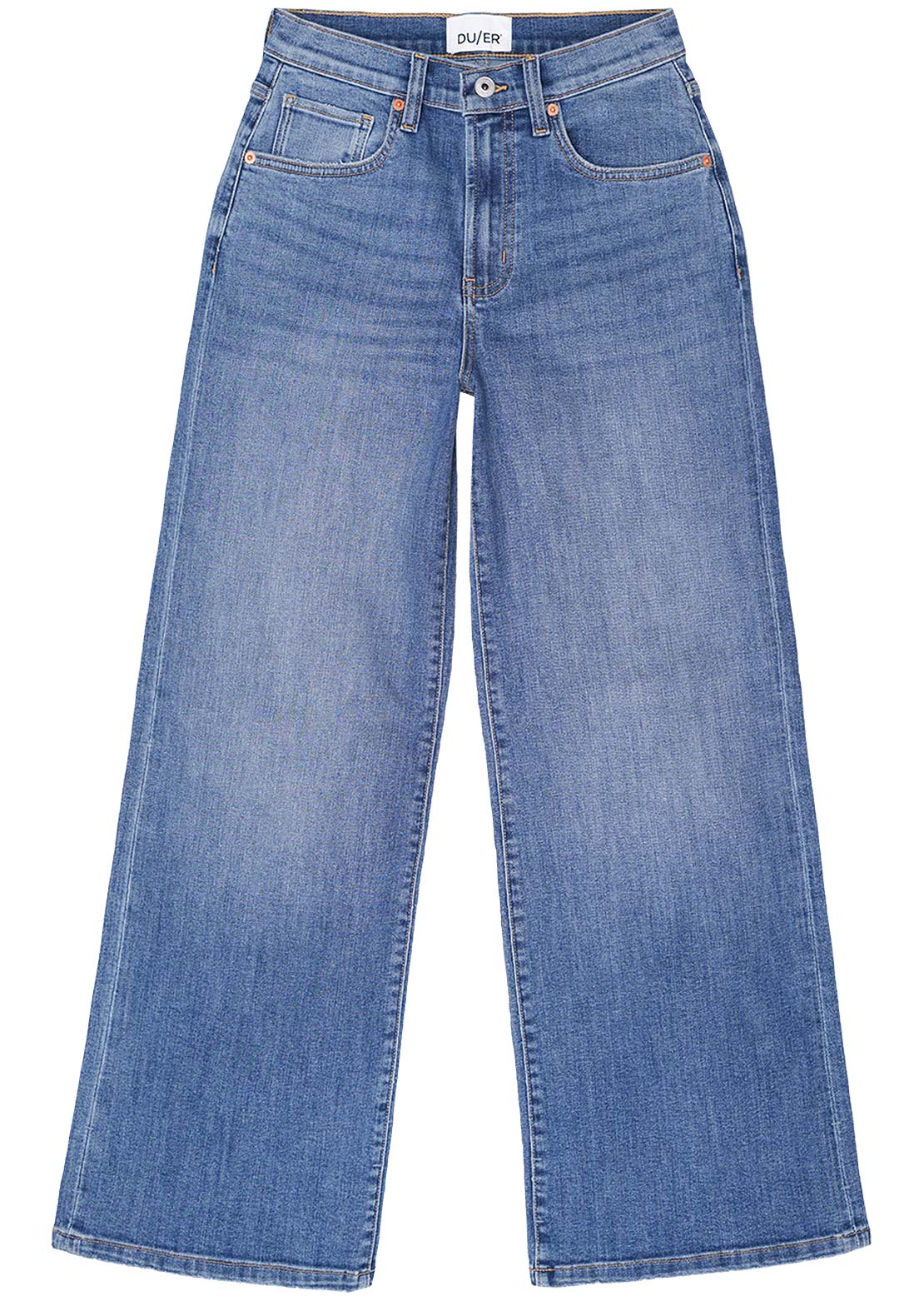 DUER Women's Performance Denim+ High Rise Wide Leg Pants