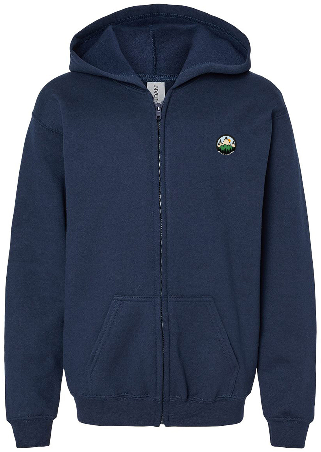 École De La Montagne Cotton Ouaté Zip Enfant Navy