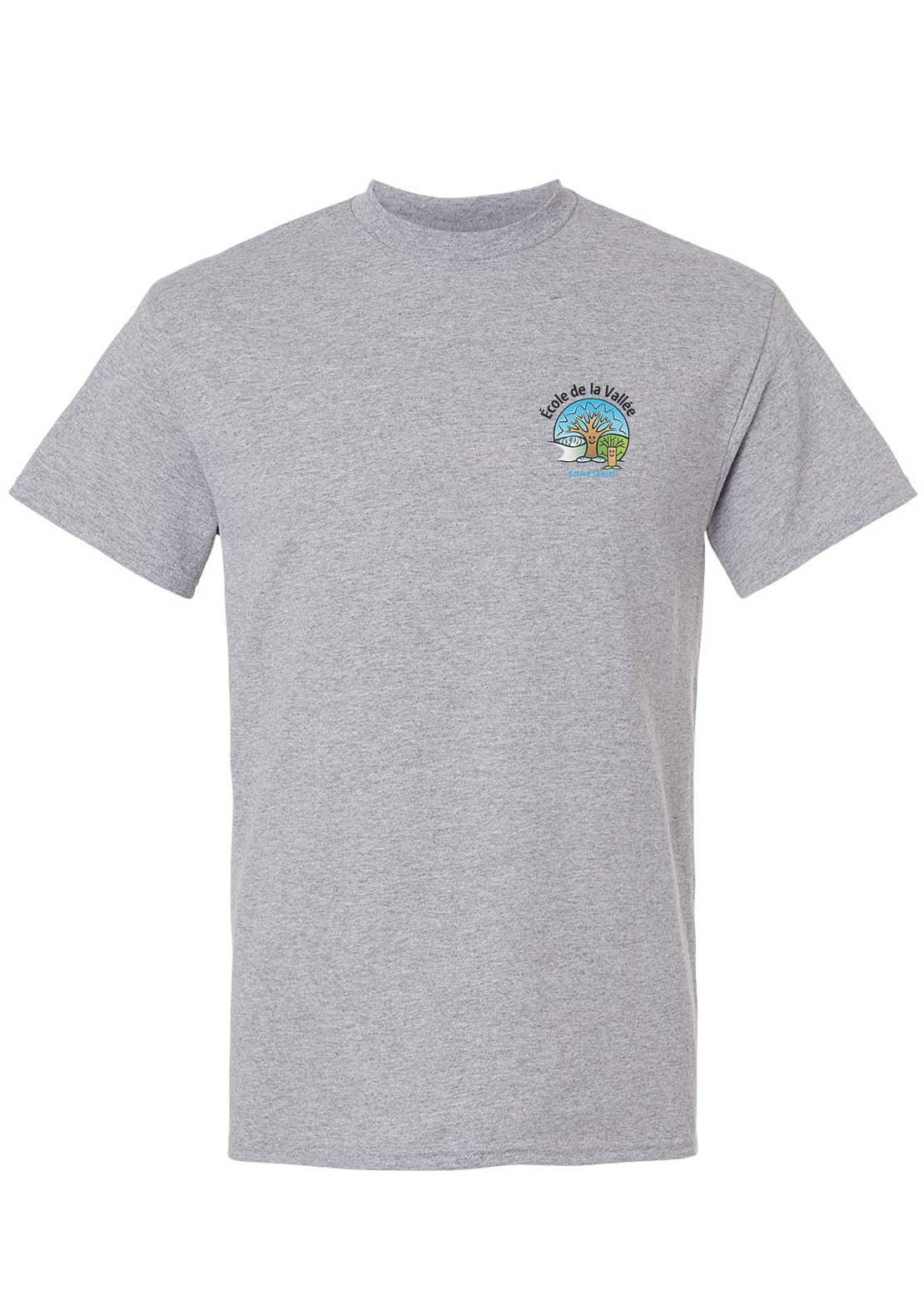 École De La Vallée T-Shirt Adulte Sport Grey