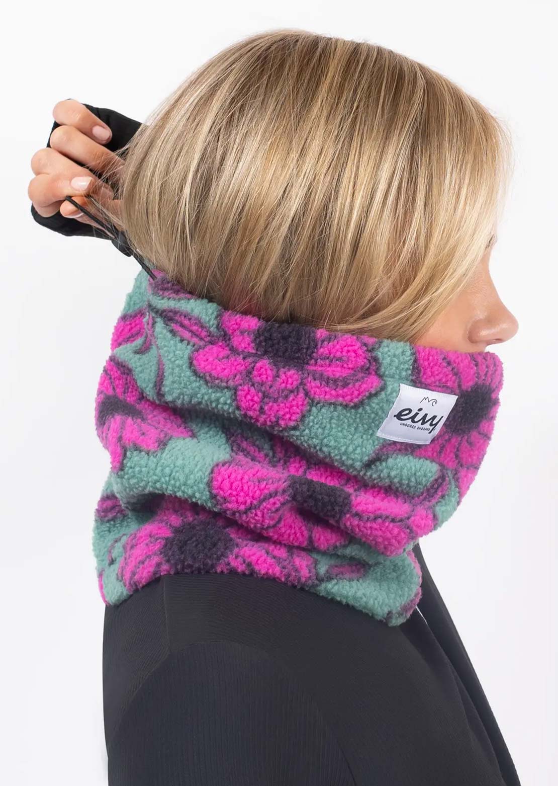 Eivy Women's Beanie Sherpa Neckwarmer Turquoise Flower