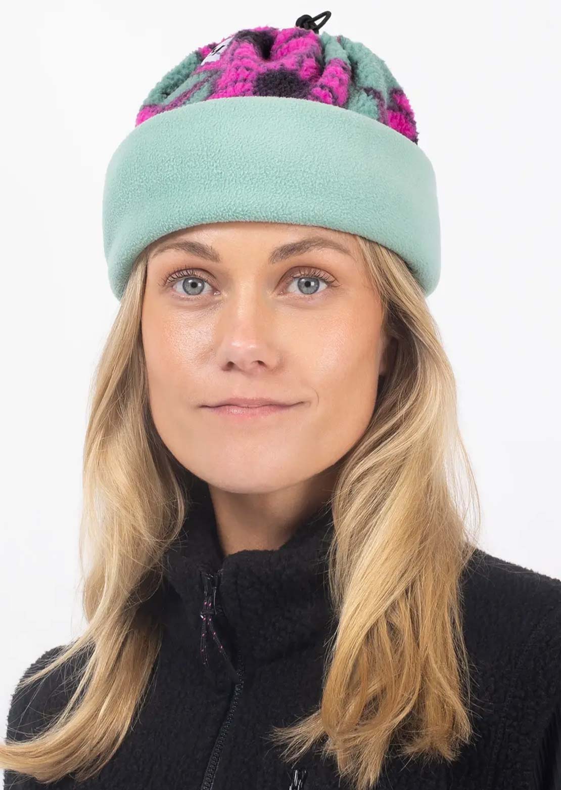 Eivy Women's Beanie Sherpa Neckwarmer Turquoise Flower