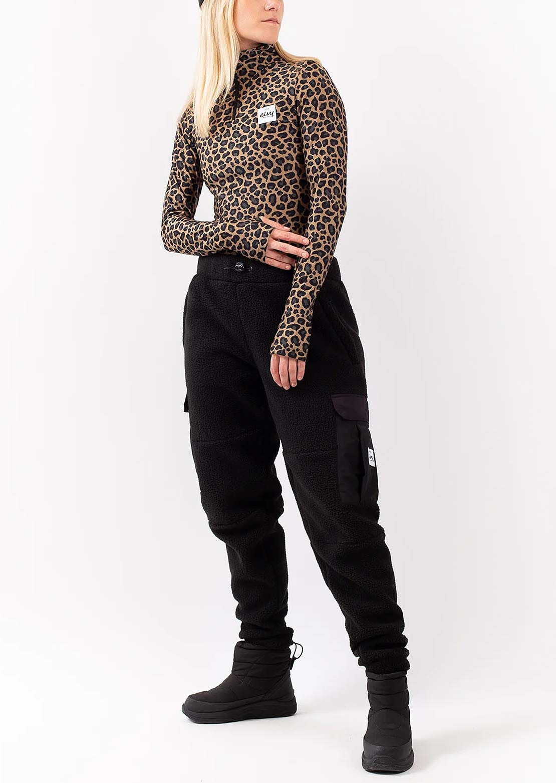 Eivy Women's Cargo Sherpa Pants Black