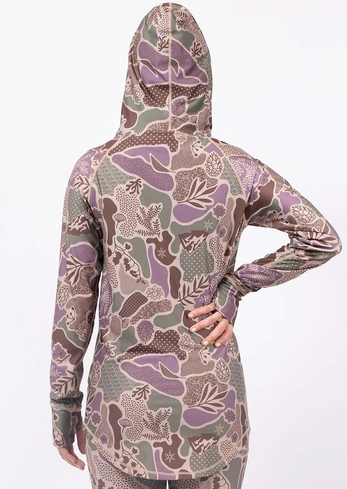Eivy Women's Icecold Base Layer Hood Top Forest Landscape