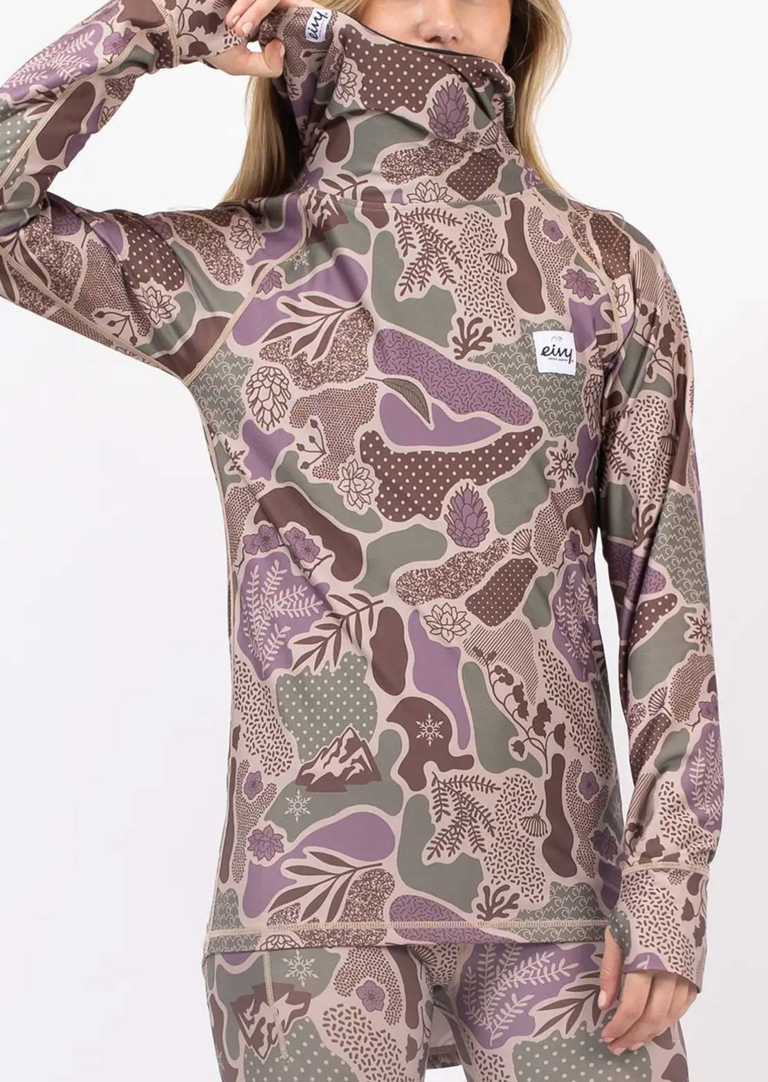 Eivy Women's Icecold Base Layer Hood Top Forest Landscape