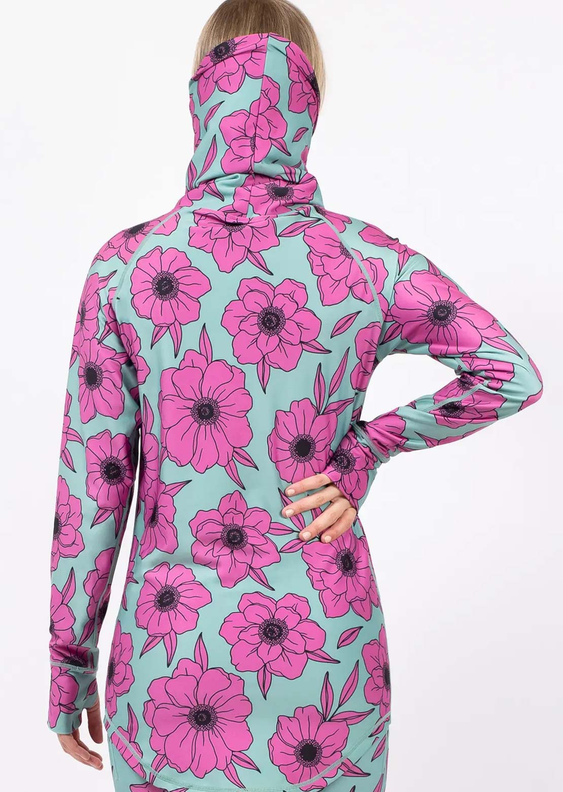 Eivy Women's Icecold Gaiter Top Turquoise Flower