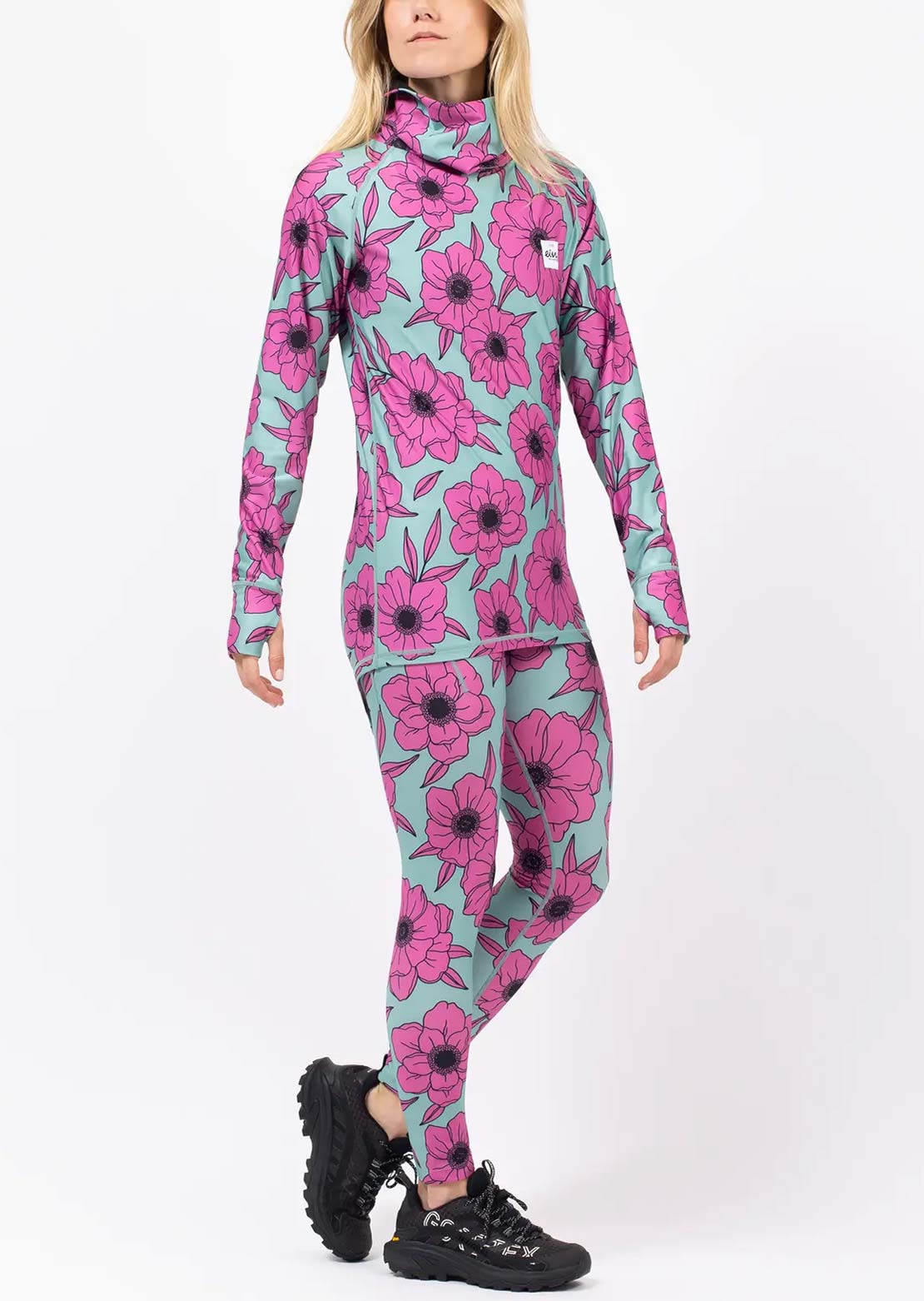 Eivy Women's Icecold Gaiter Top Turquoise Flower