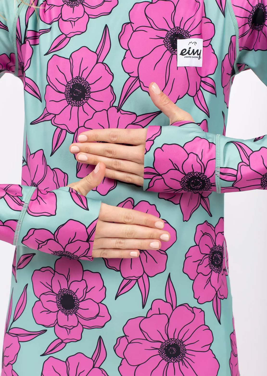 Eivy Women's Icecold Gaiter Top Turquoise Flower