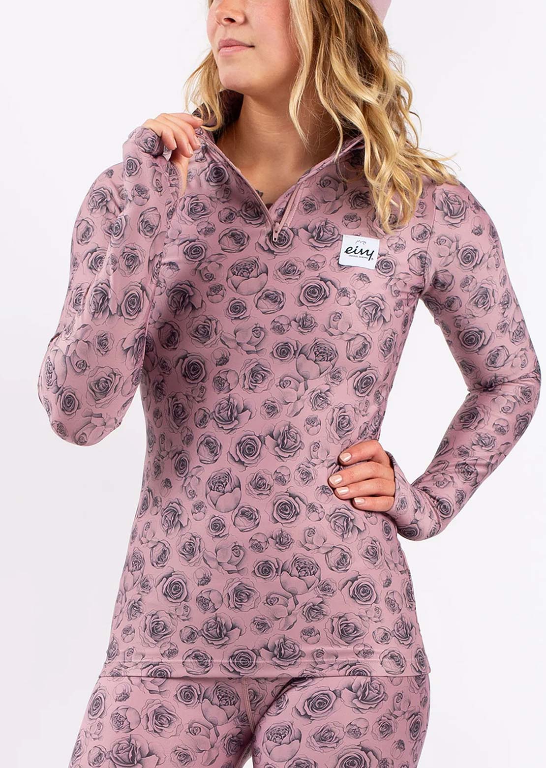 Eivy Women's Journey Top Charcoal Woodrose