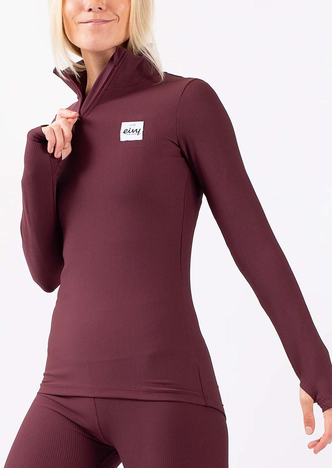Eivy Women's Journey Rib Base Layer Top Wine
