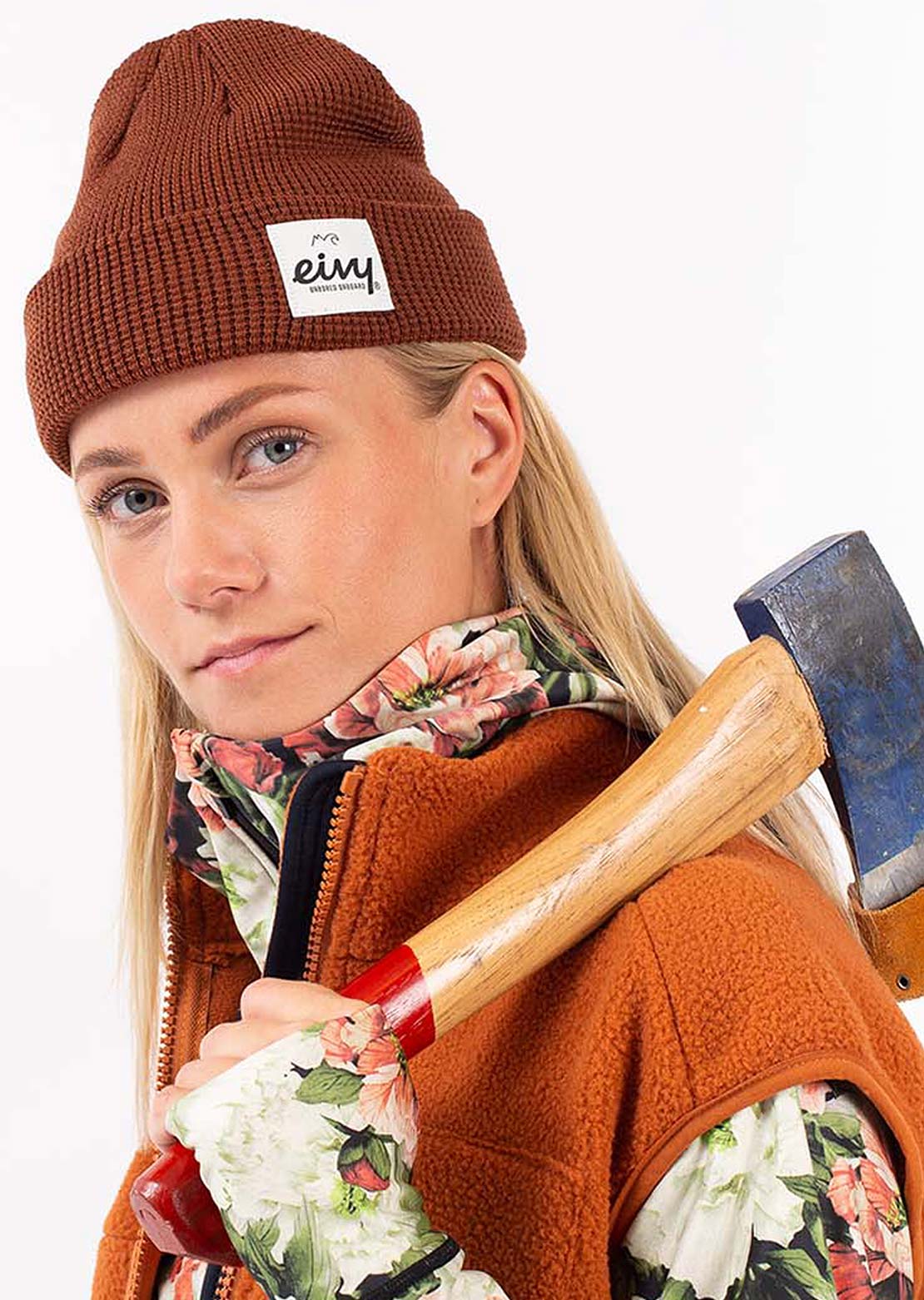 Eivy Women's Knit Beanie Rust