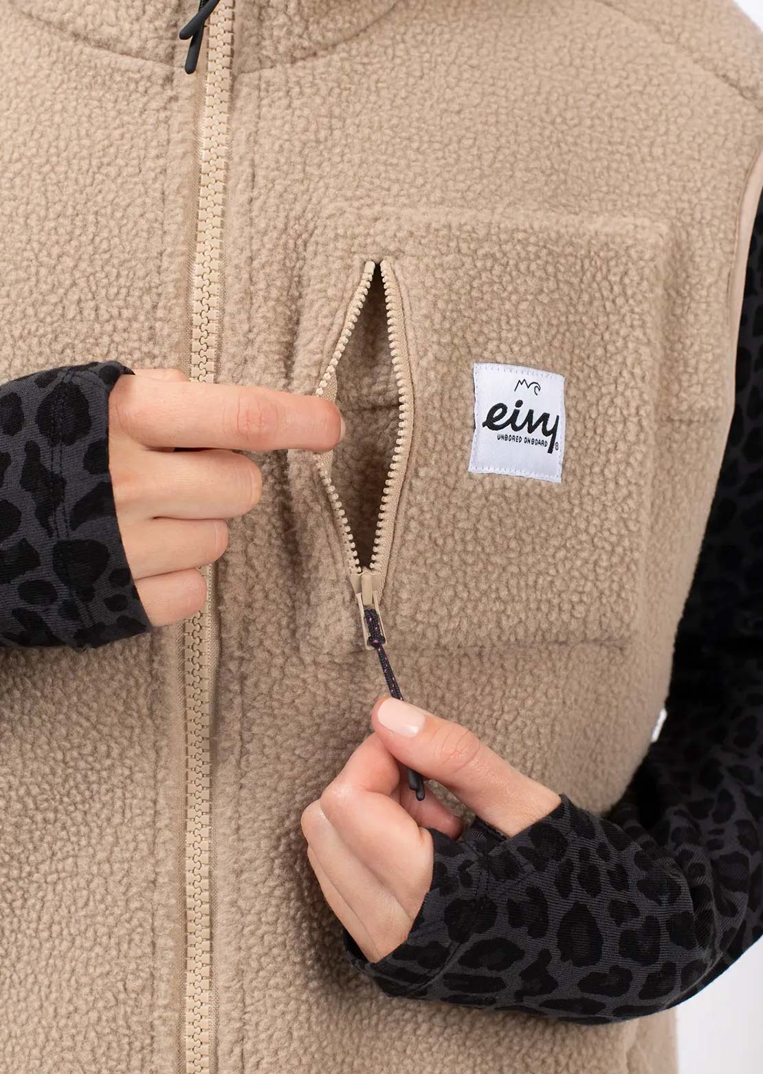 Eivy Women's Lumberjackie Sherpa Vest Sand