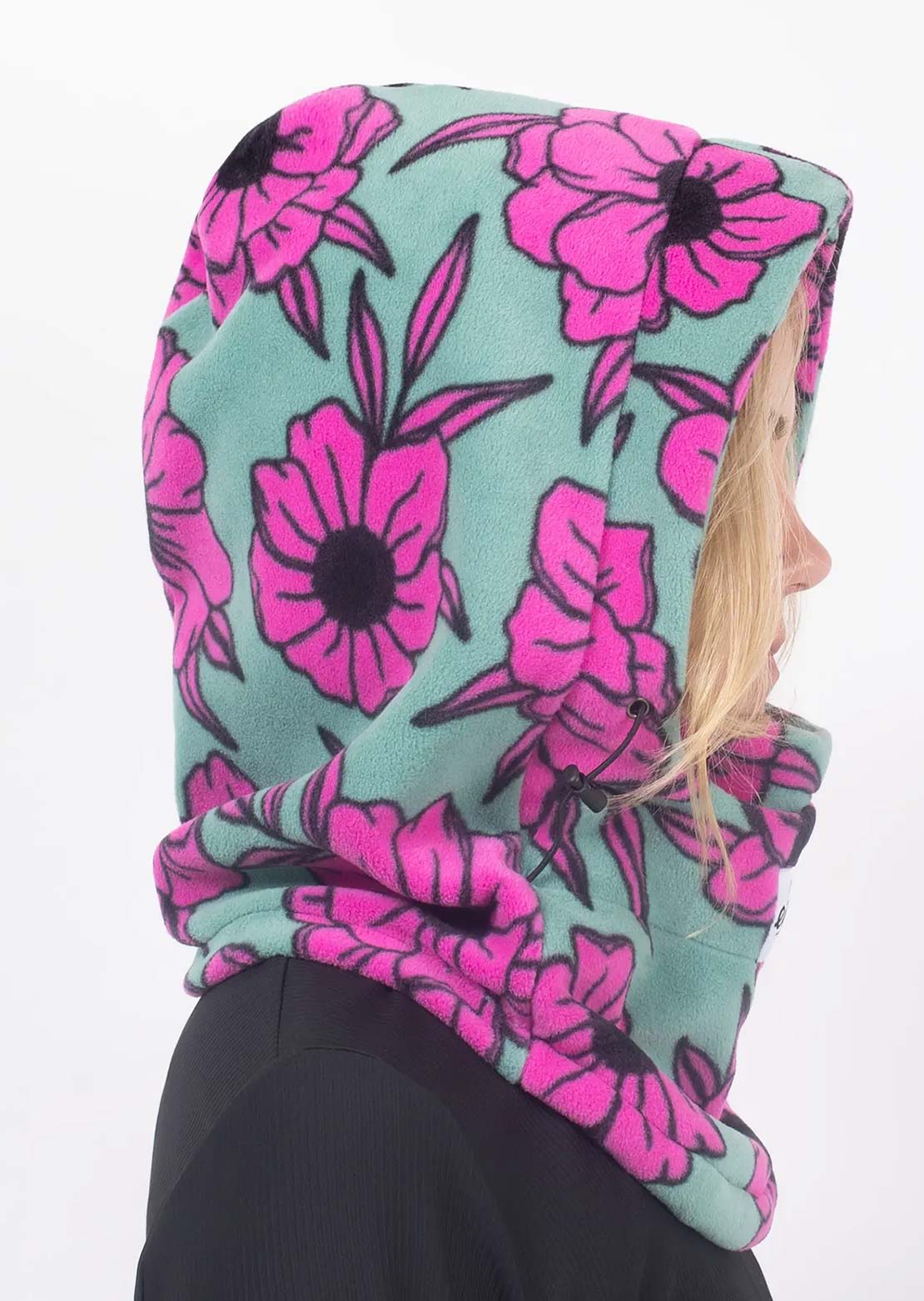 Eivy Women's Mandy Fleece Balaclava Turquoise Flower