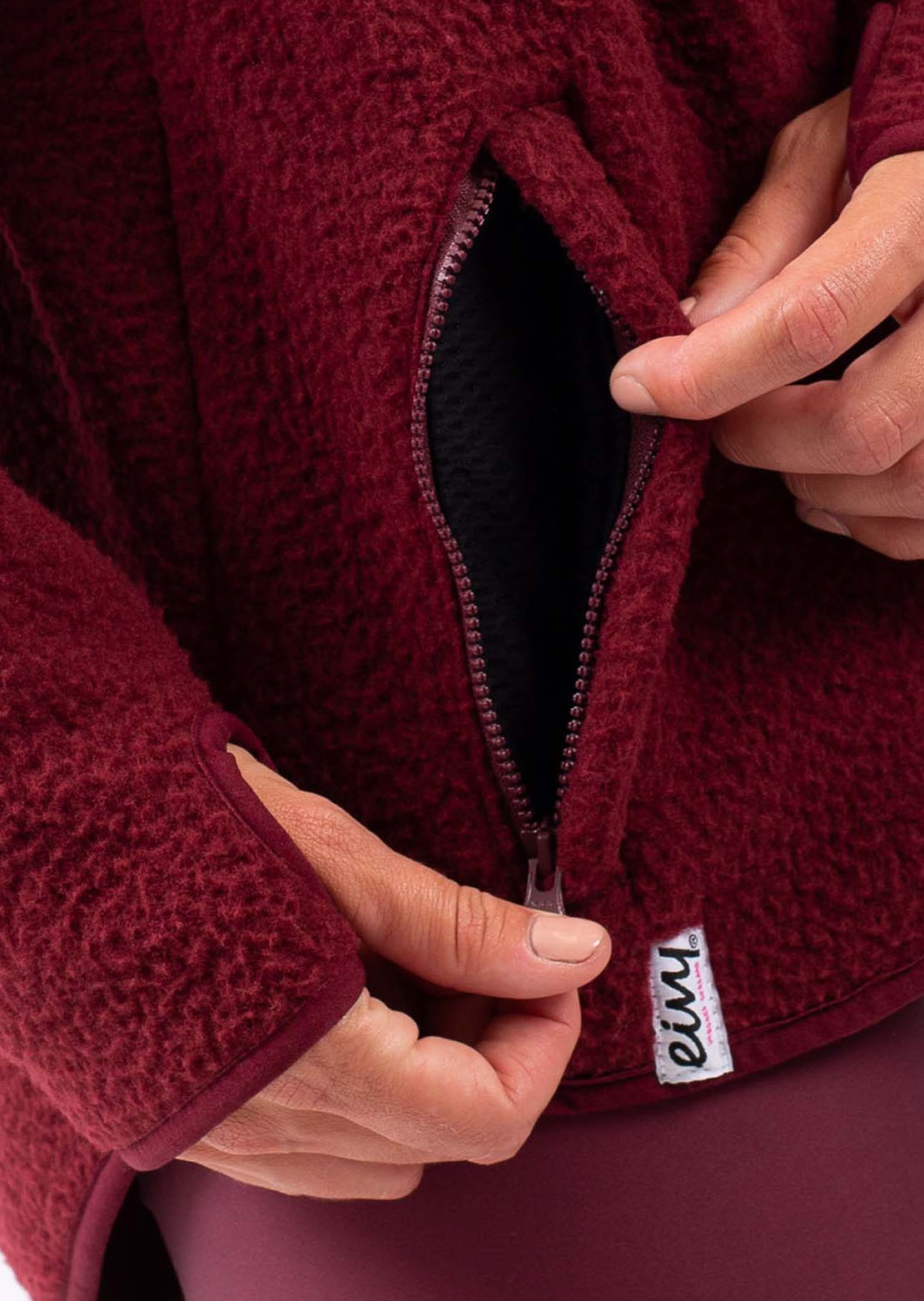 Eivy Women's Redwood Sherpa Jacket Wine