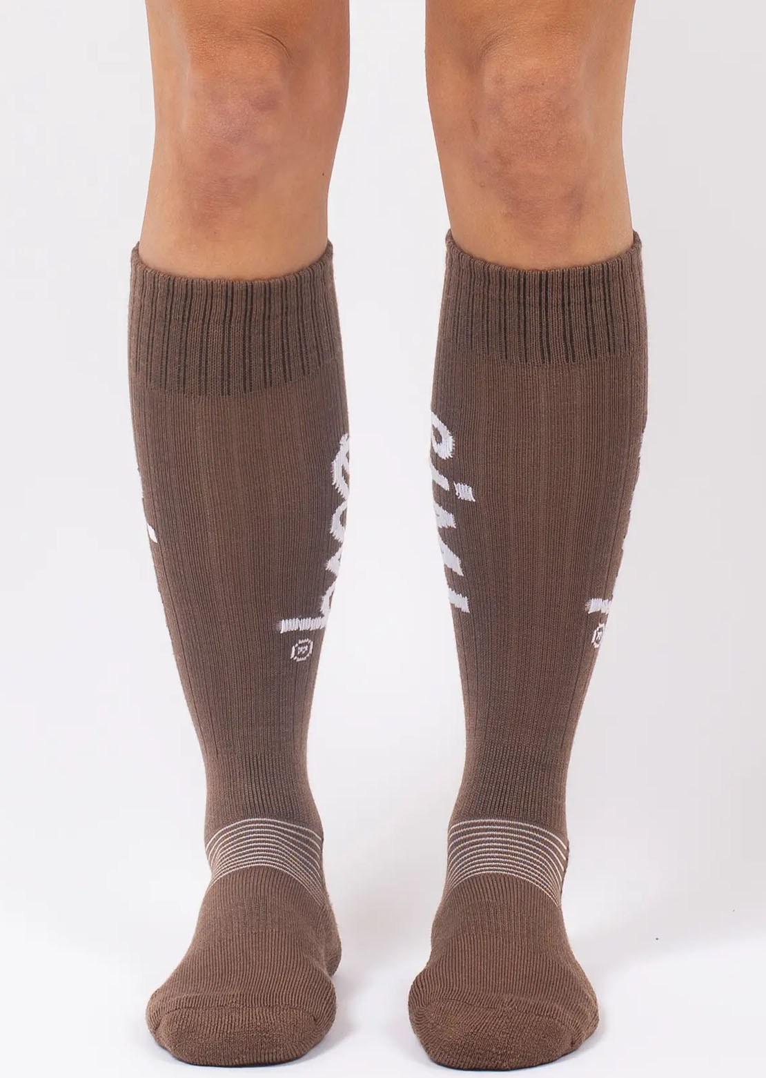 Eivy Women's Rib Wool Socks Brown