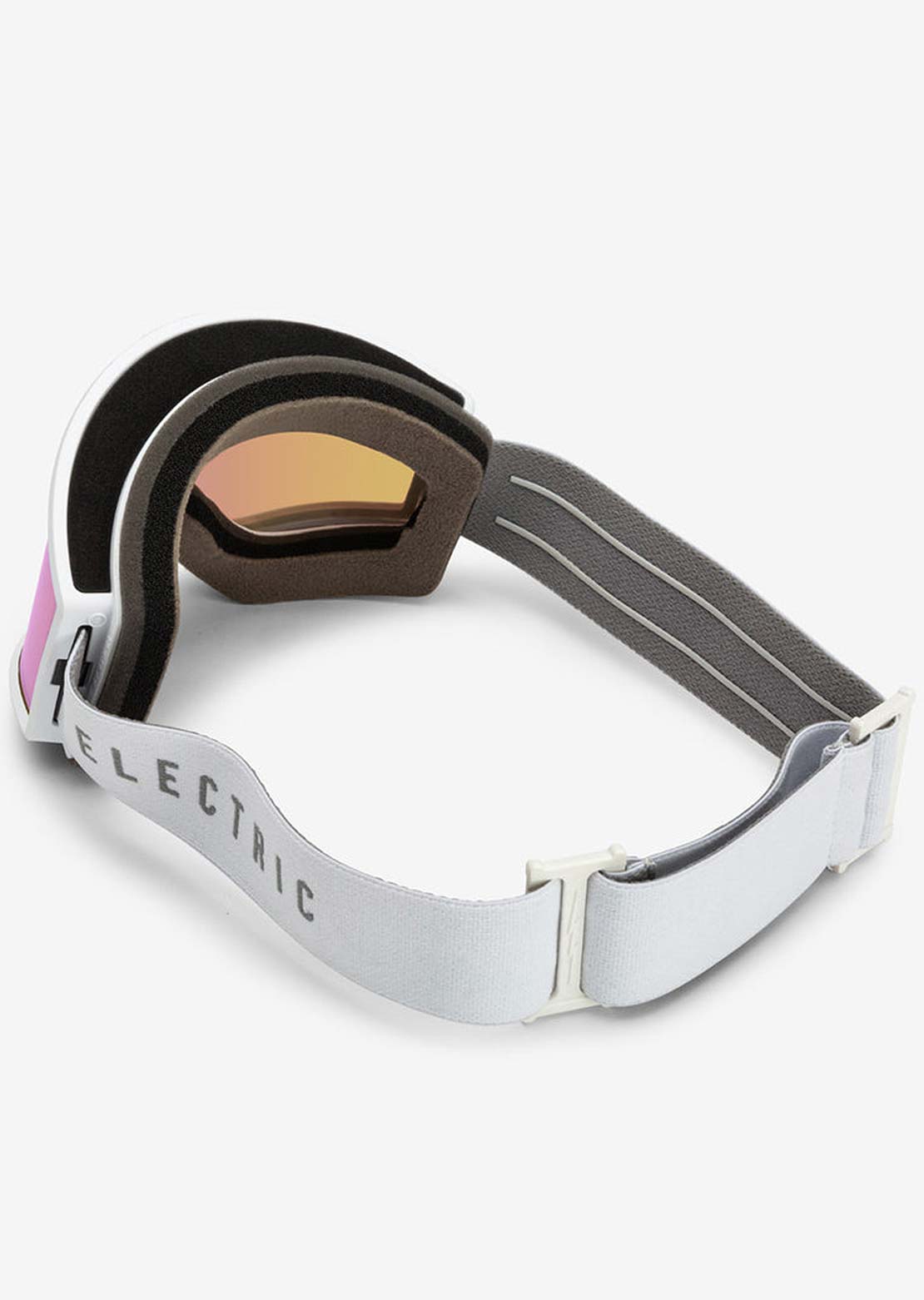 Electric Kleveland Snow Goggles Matte White/BL Dark Grey/Pink Chrome