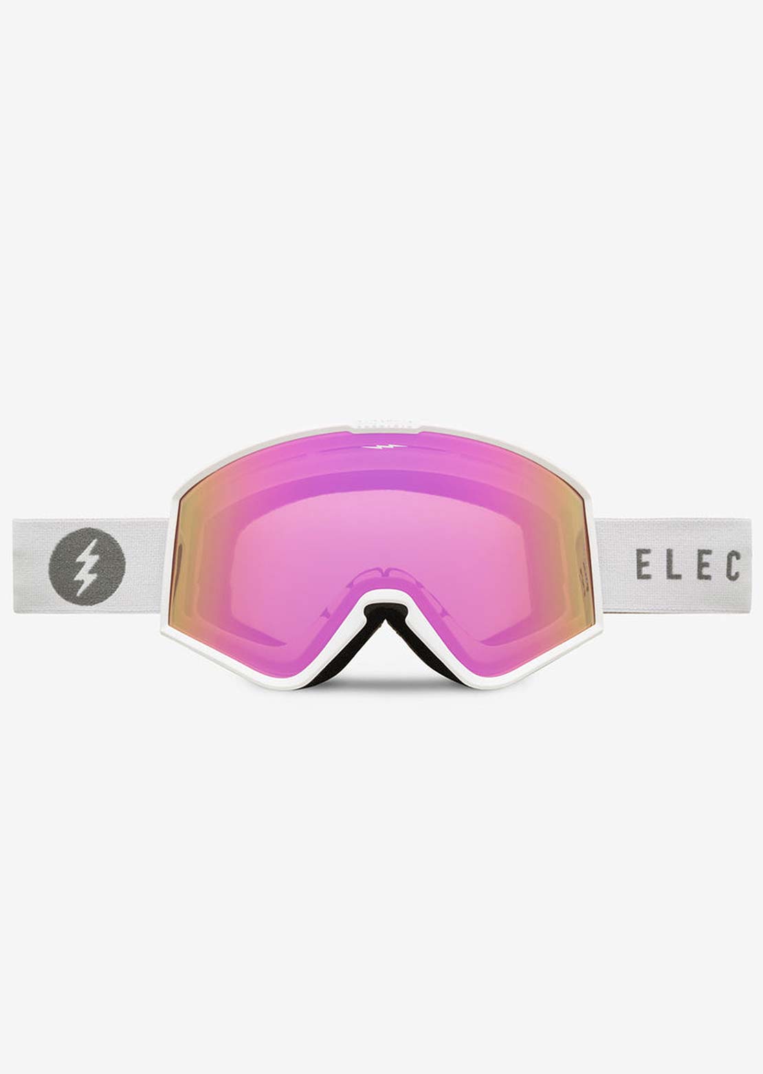 Electric Kleveland Snow Goggles Matte White/BL Dark Grey/Pink Chrome