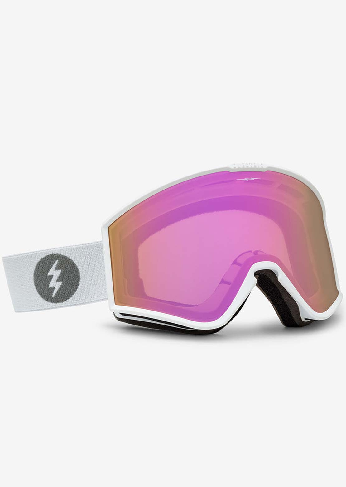 Electric Kleveland Snow Goggles Matte White/BL Dark Grey/Pink Chrome