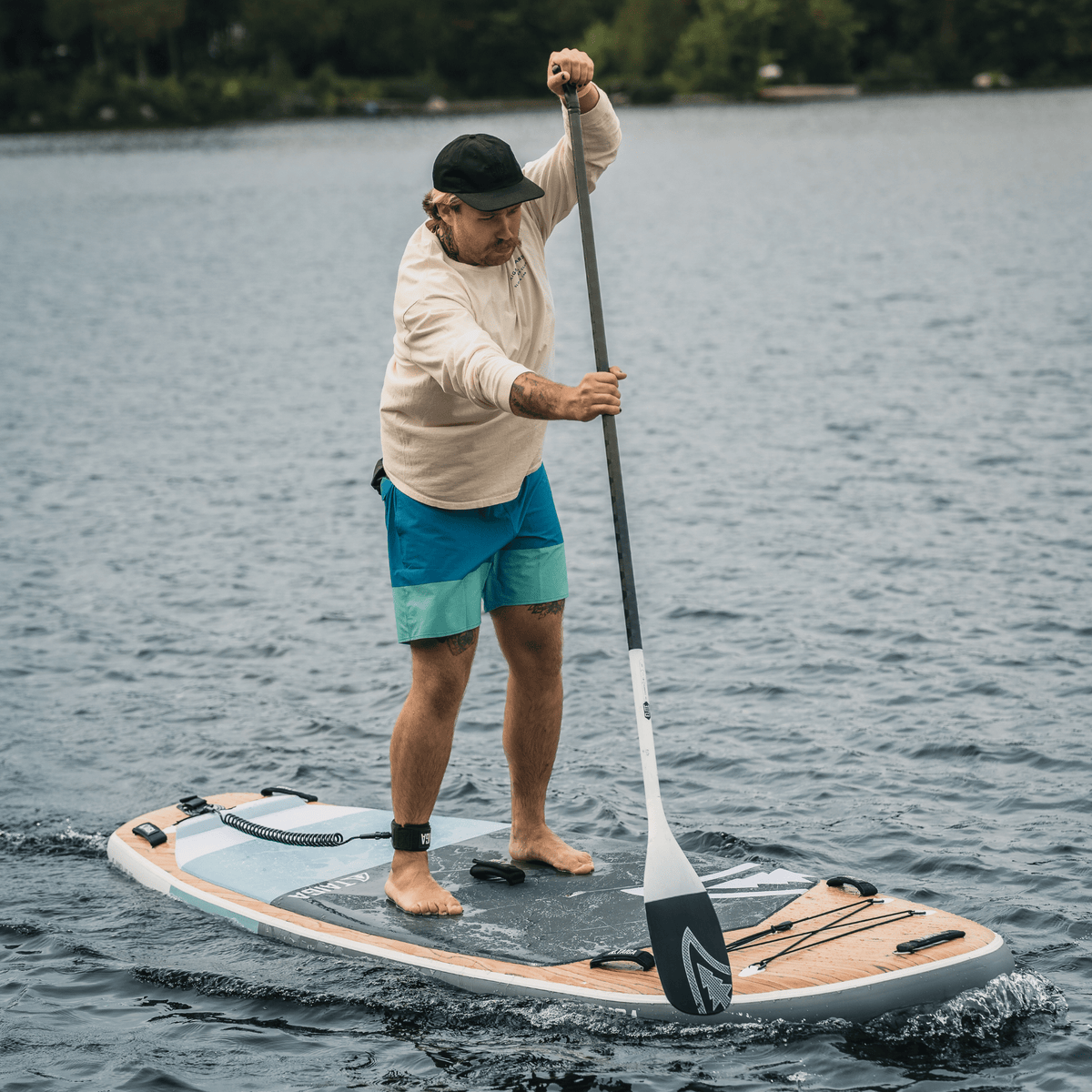 Taiga  ELITE PADDLE - CARBON UD PRO - White & Black - Fix 1 piece