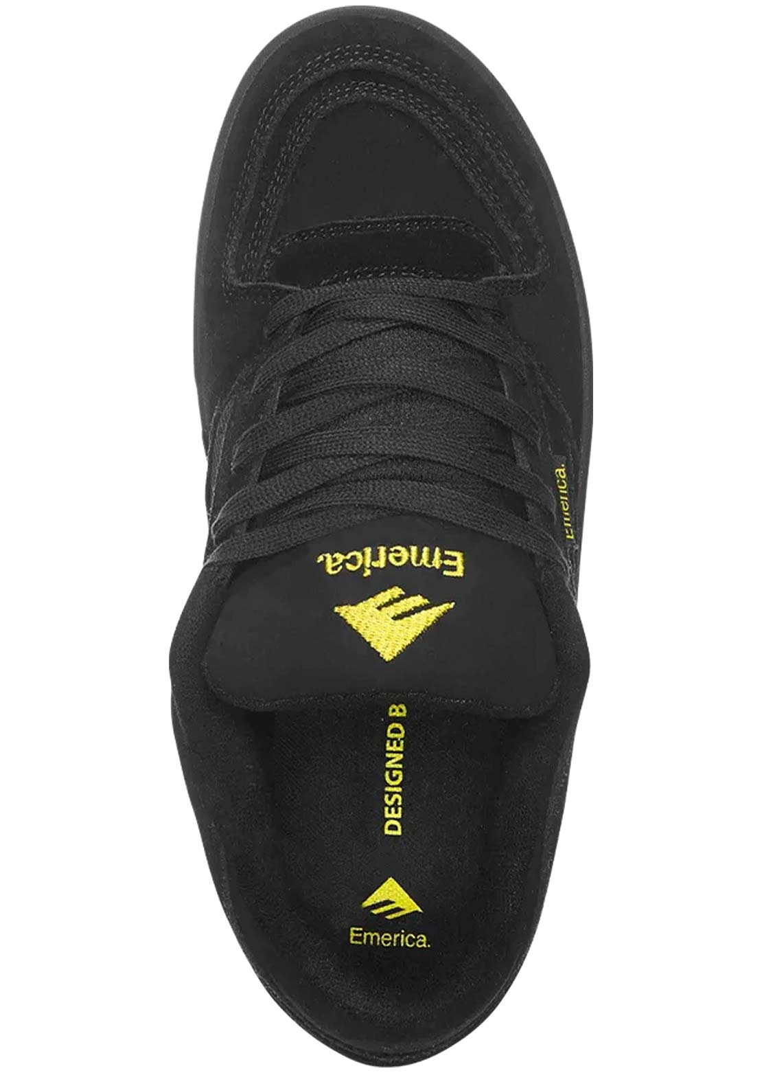 Emerica Men's Mute Shoes Black/Yellow/Black