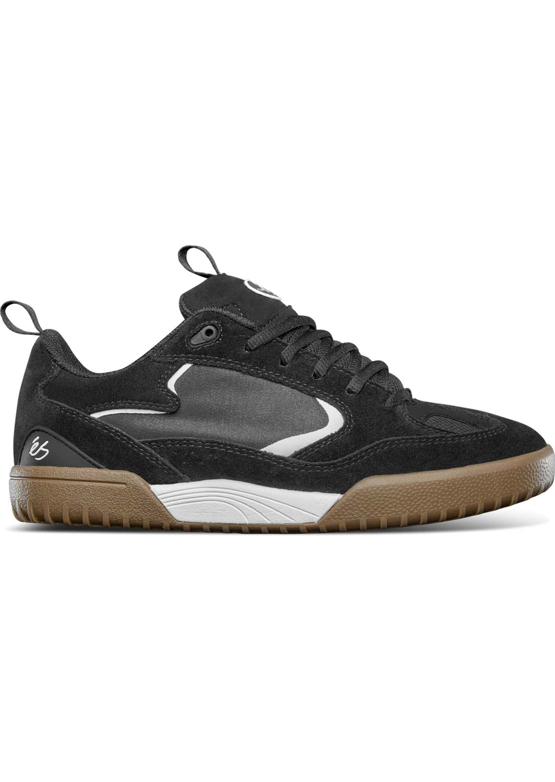 ES Men's Quattro Skate Shoes Black/Gum/White