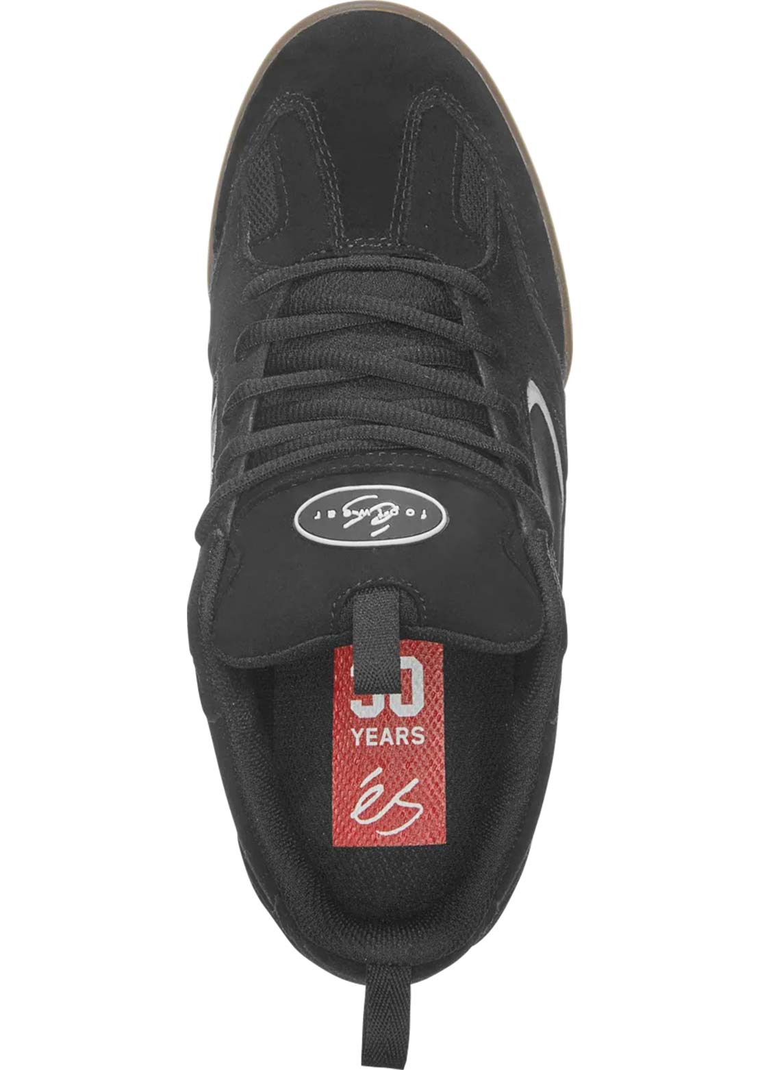 ES Men's Quattro Skate Shoes Black/Gum/White