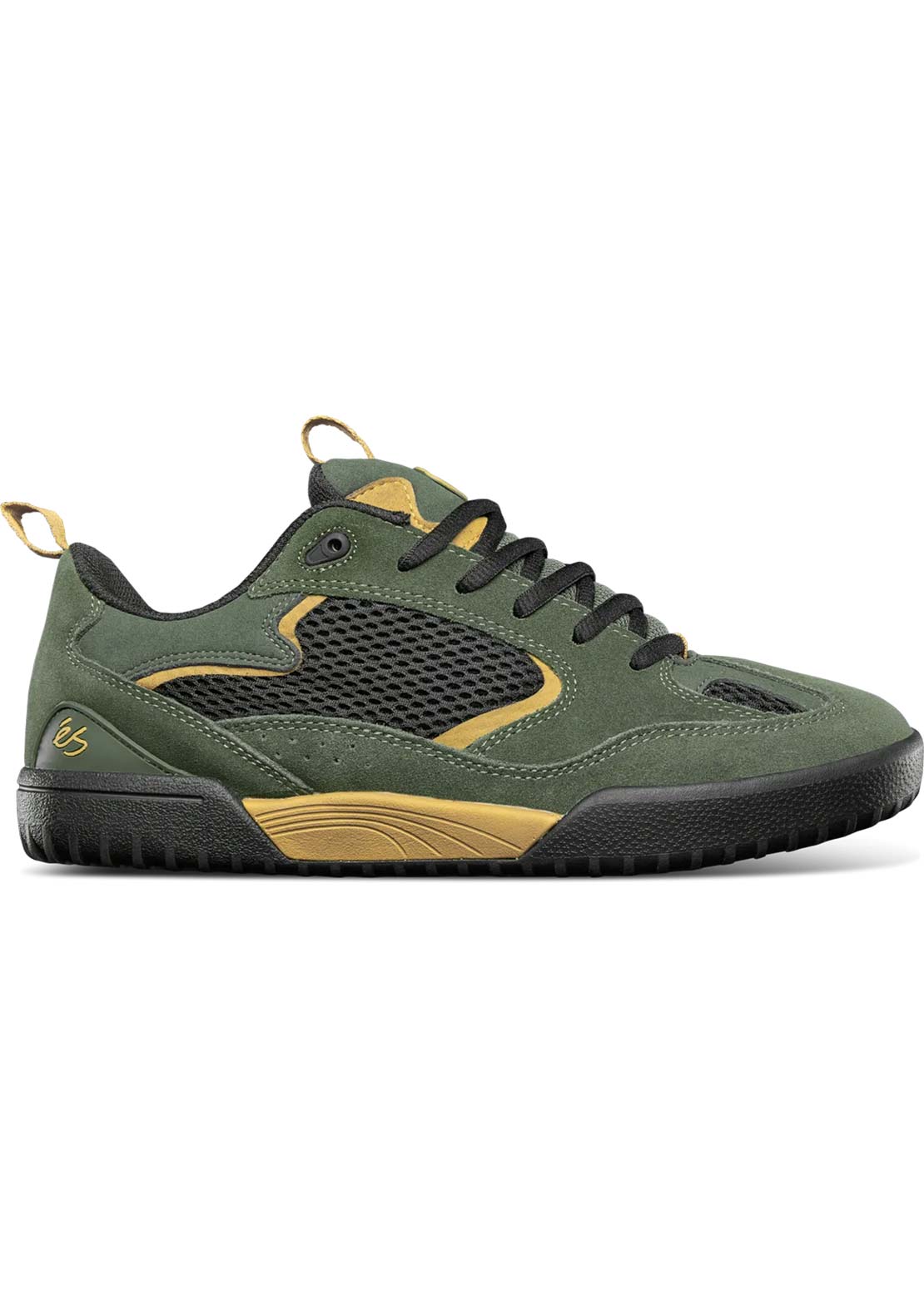 ES Men's Quattro Skate Shoes Olive/Black
