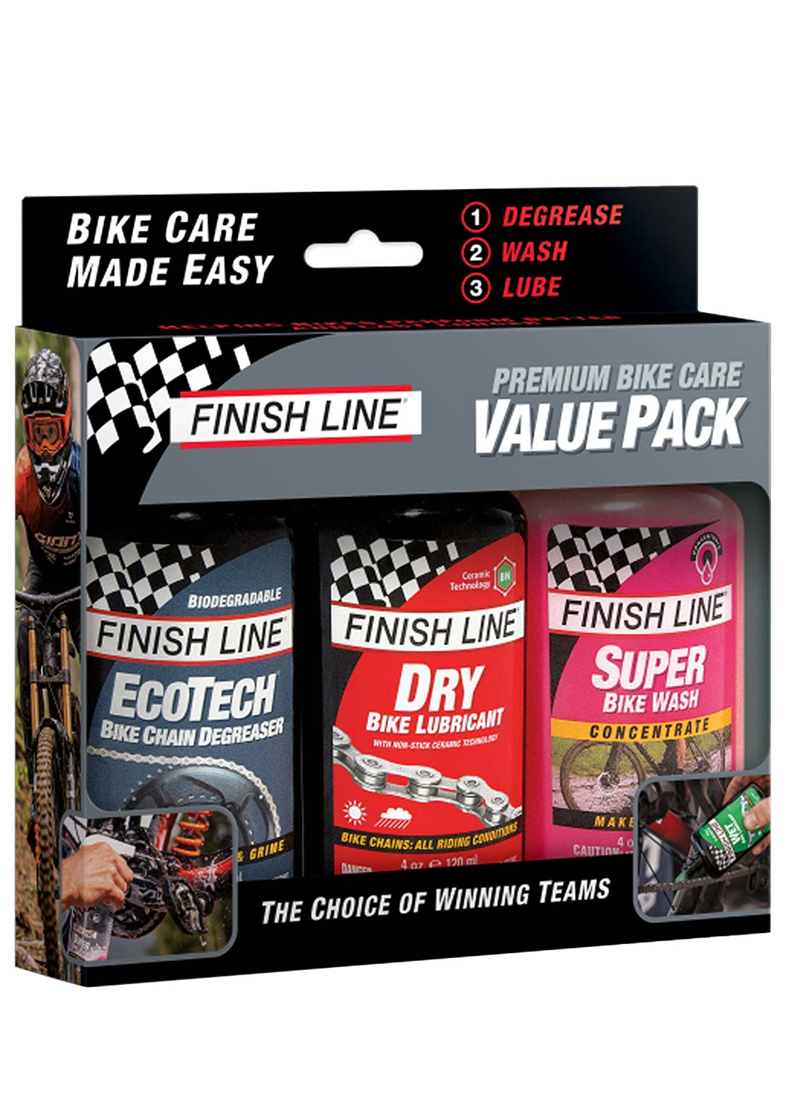 Finish Line Summer Value Pack EcoTech Degreaser/Super Bike Wash