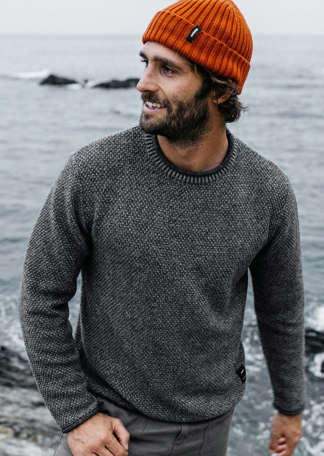 Finisterre Men's Barents Jumper Grey Marl