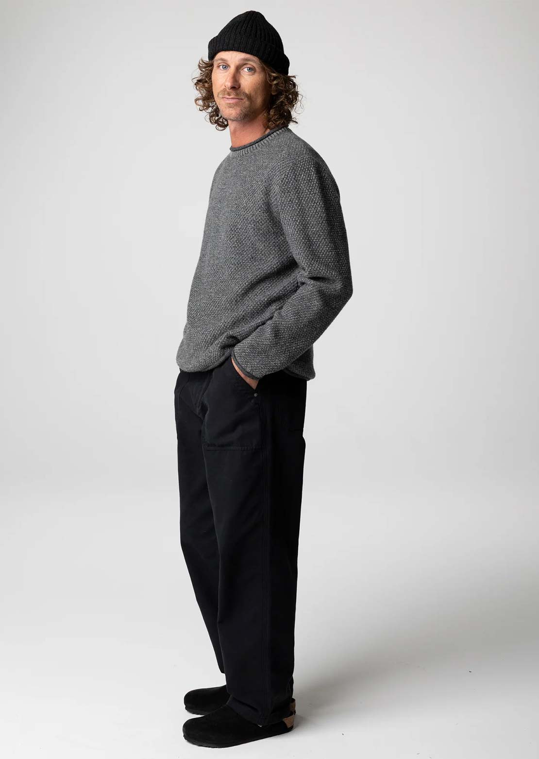 Finisterre Men's Barents Jumper Grey Marl