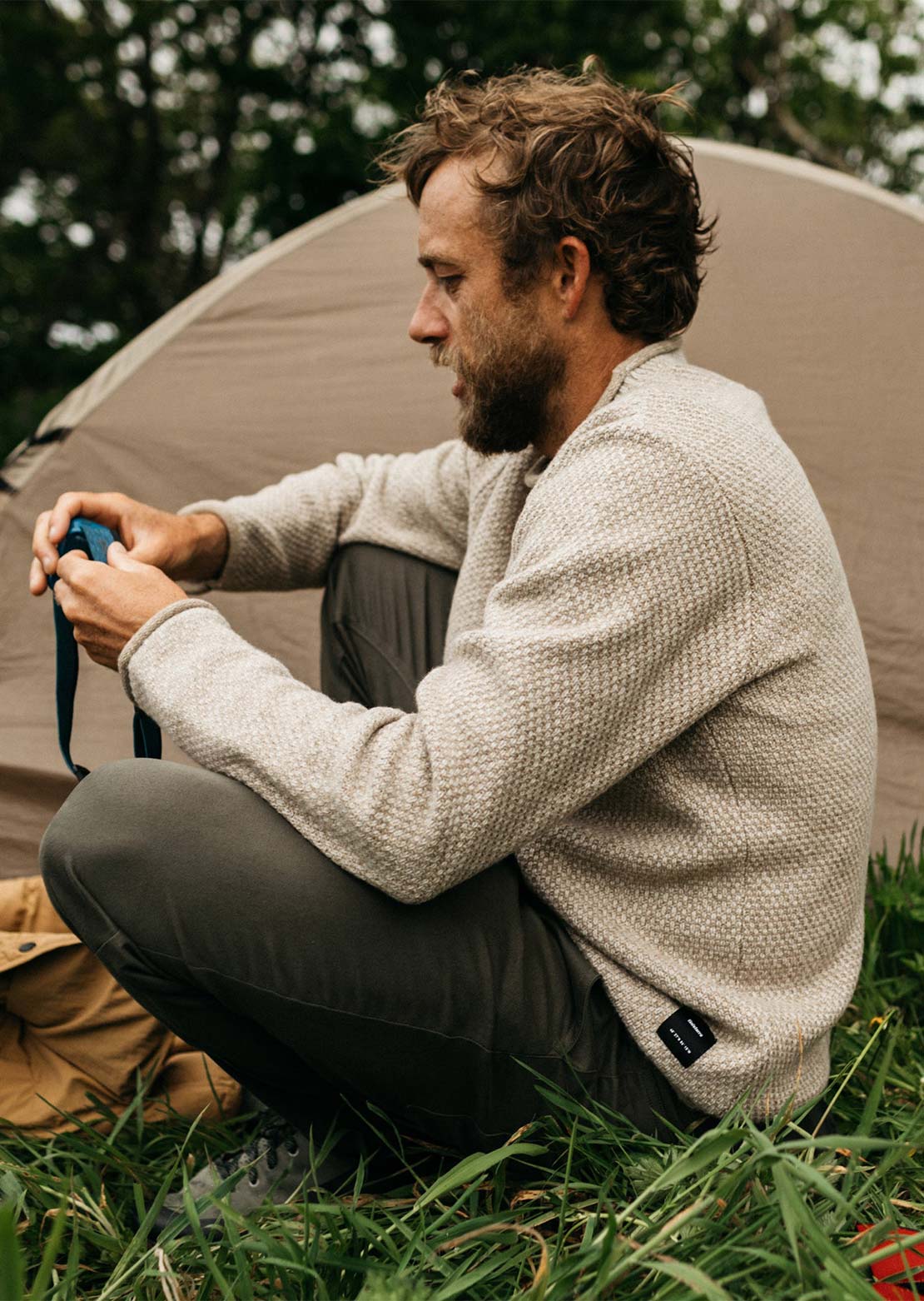 Finisterre Men's Barents Jumper Oatmeal