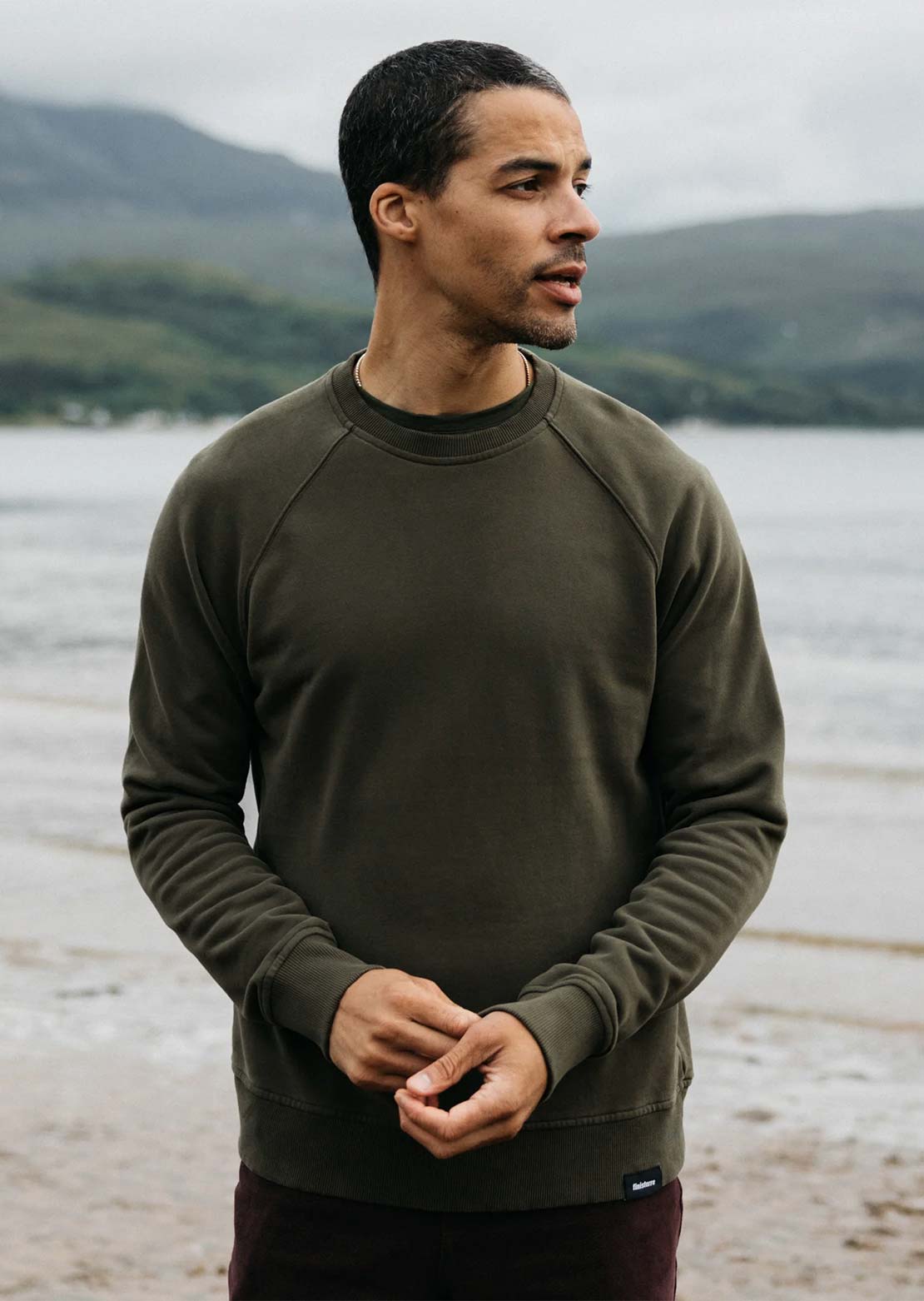 Finisterre Men's Coho Sweatshirt Timber Green
