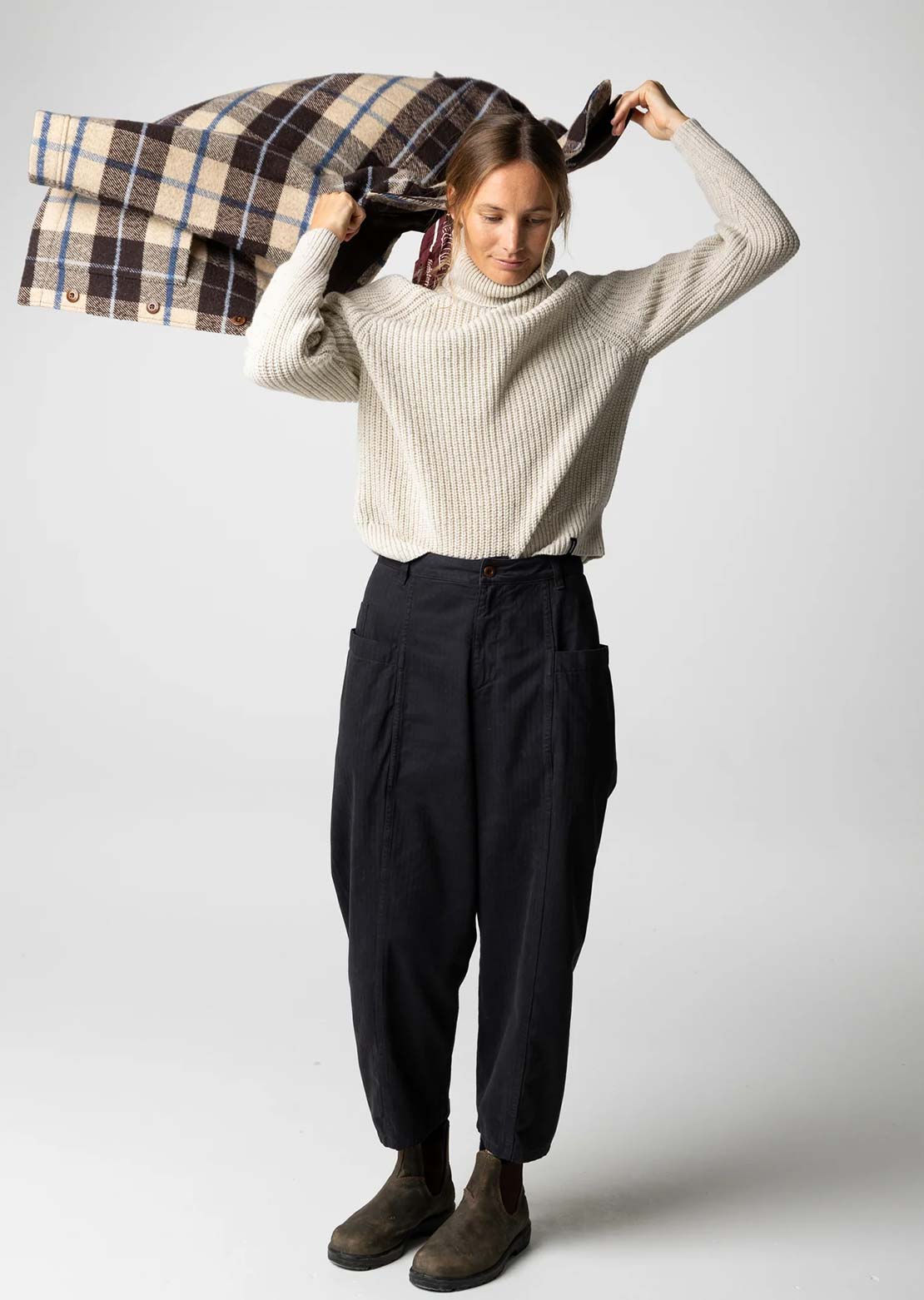 Finisterre Women's Mora Roll Neck Ecru