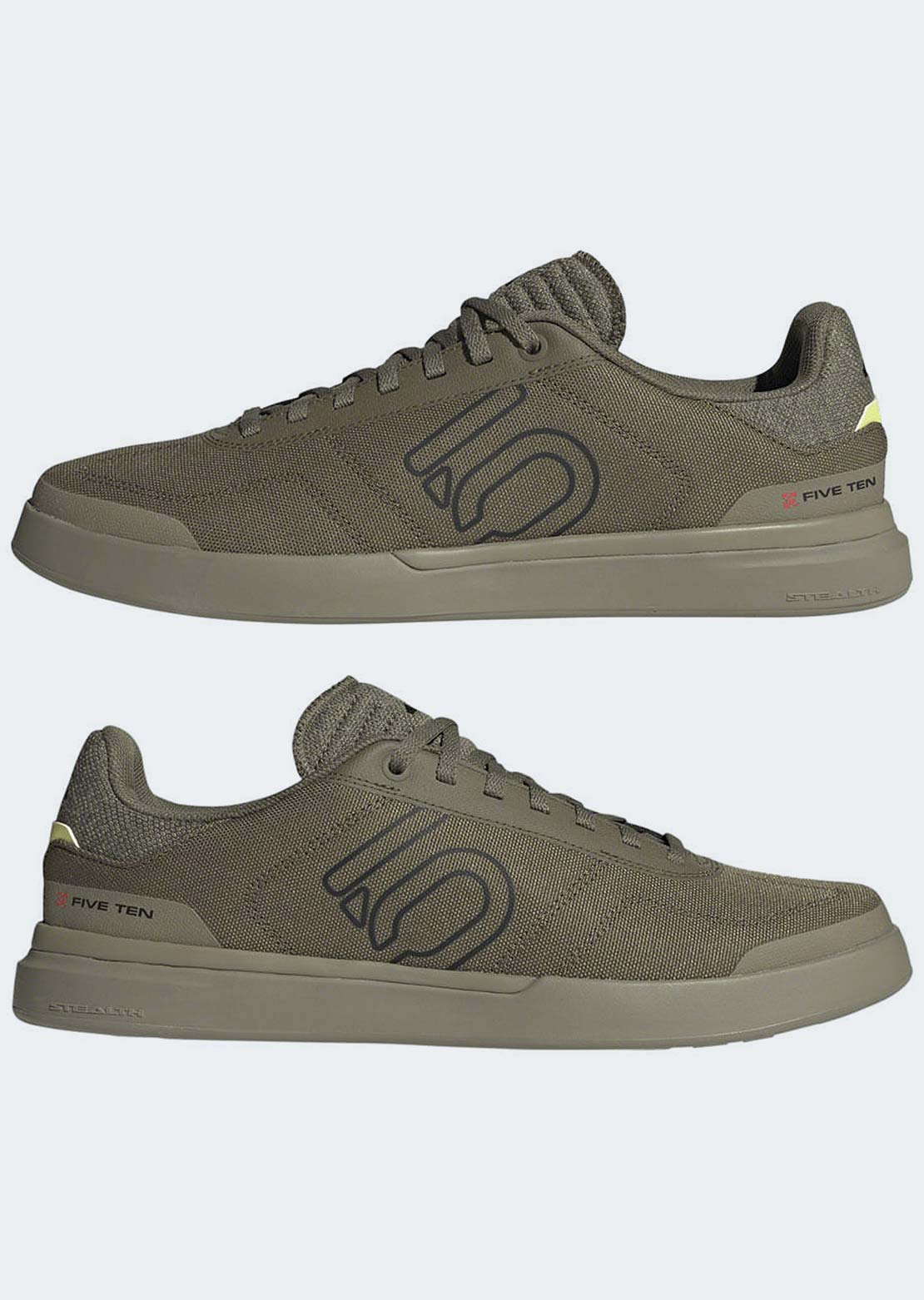Five Ten Men's Sleuth Deluxe Canvas Flat Mountain Bike Shoes Focus Olive/Core Black/Orbit Green