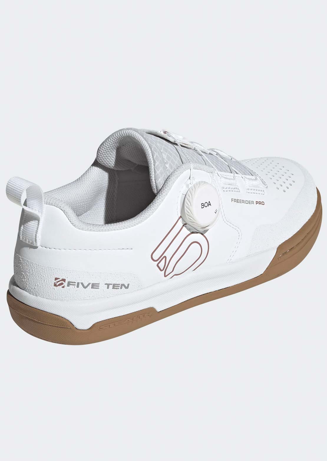 Five Ten Women's Freerider Pro Boa Mountain Bike Shoes FTWR White/Warm Clay/Gray Three