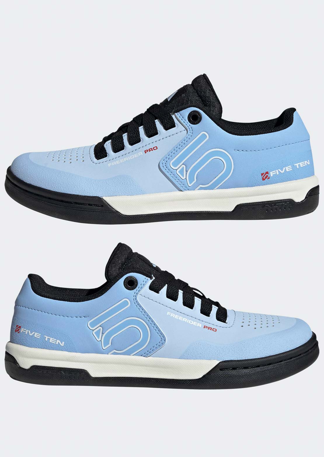 Five Ten Women's Freerider Pro Mountain Bike Shoes Crystal Sky/Off White/Glow Blue