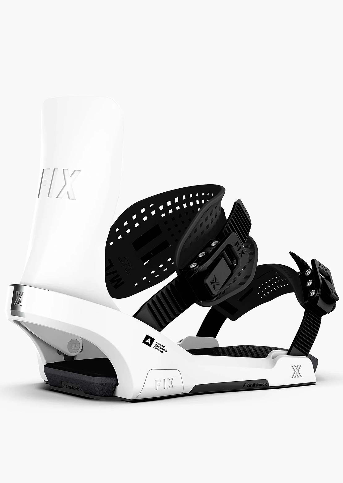 Fix Unisex Block 3 Snowboard Bindings Frost White