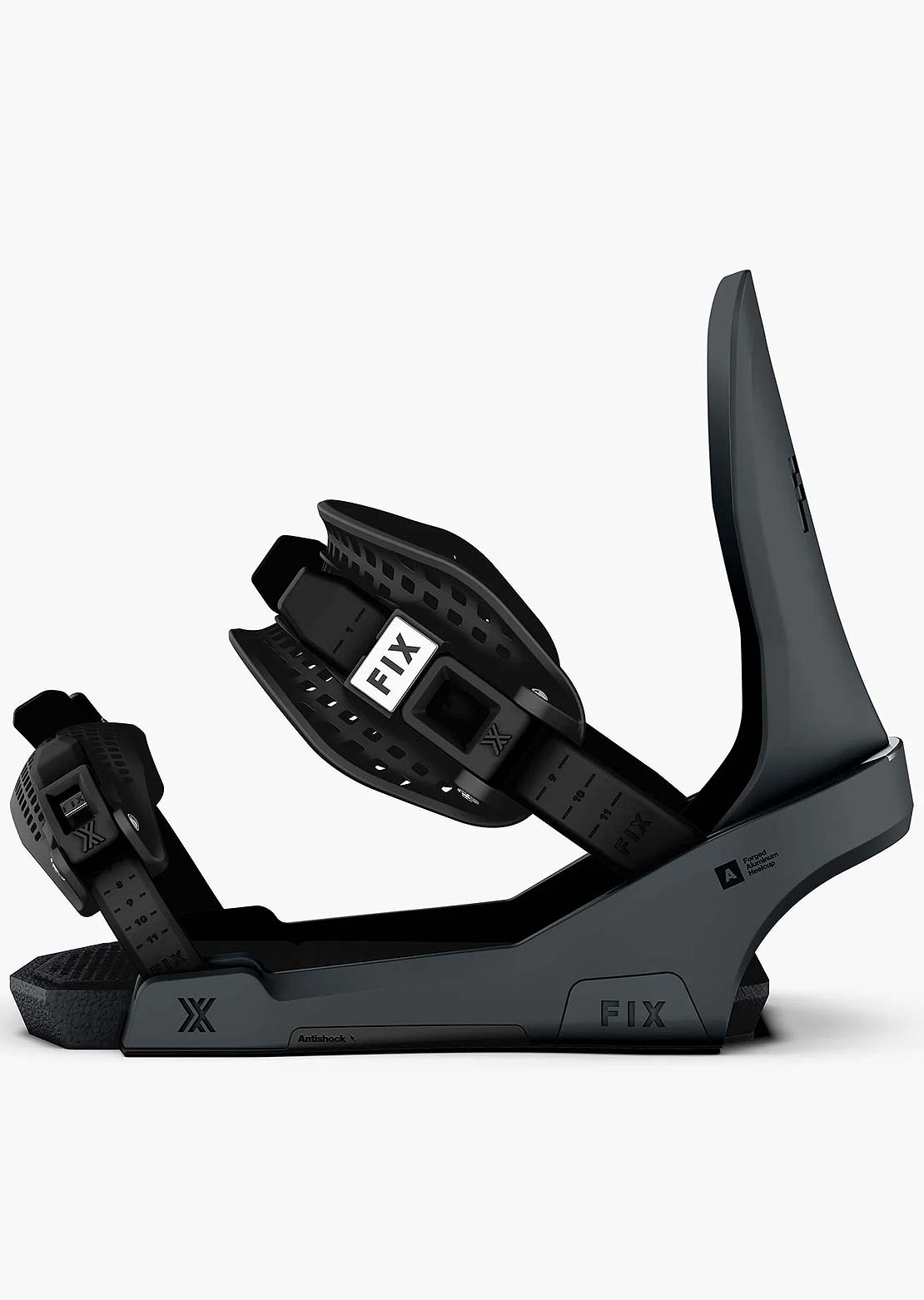 Fix Unisex Block 3 Snowboard Bindings Storm Grey